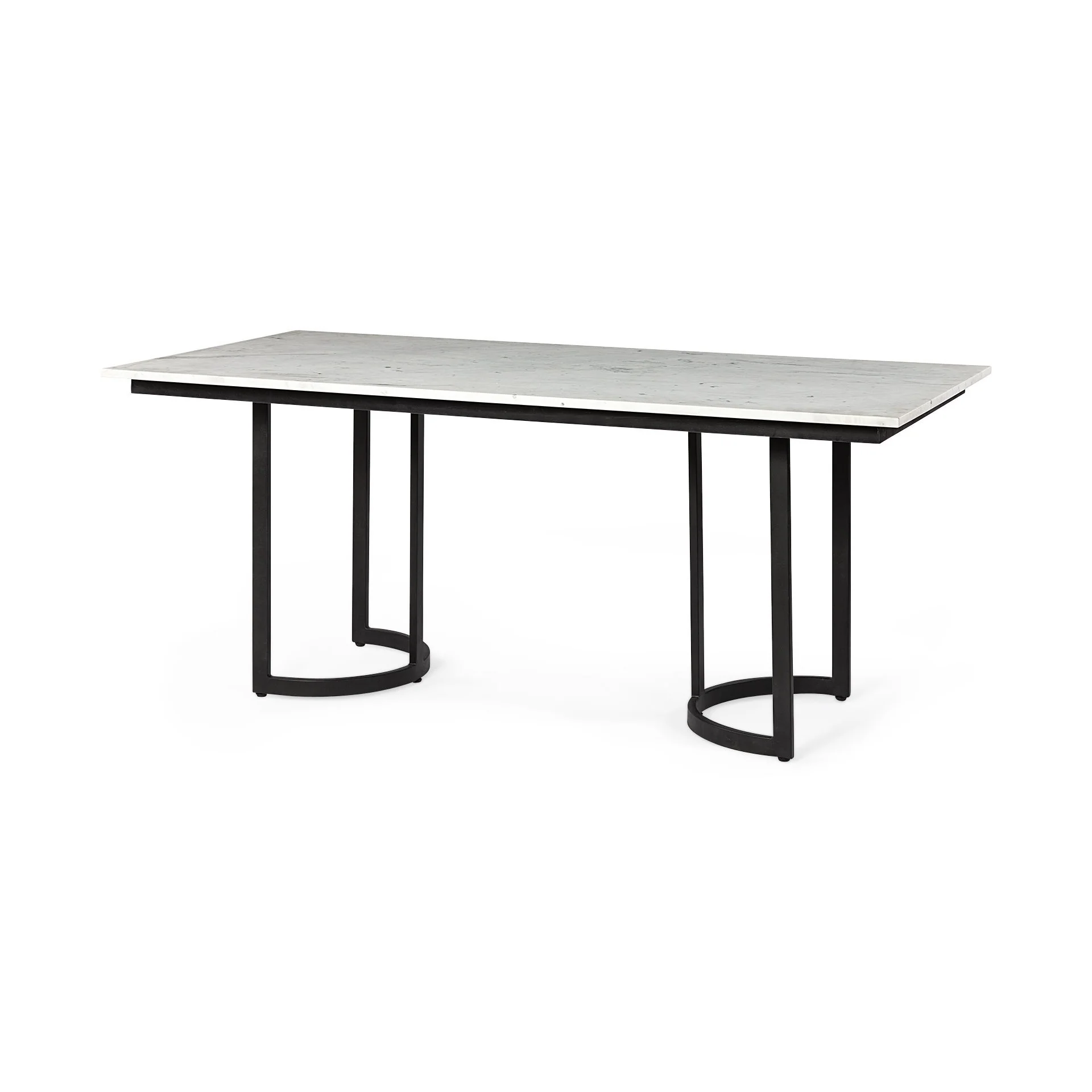 Modern Marble And Metal Dining Table By Homeroots