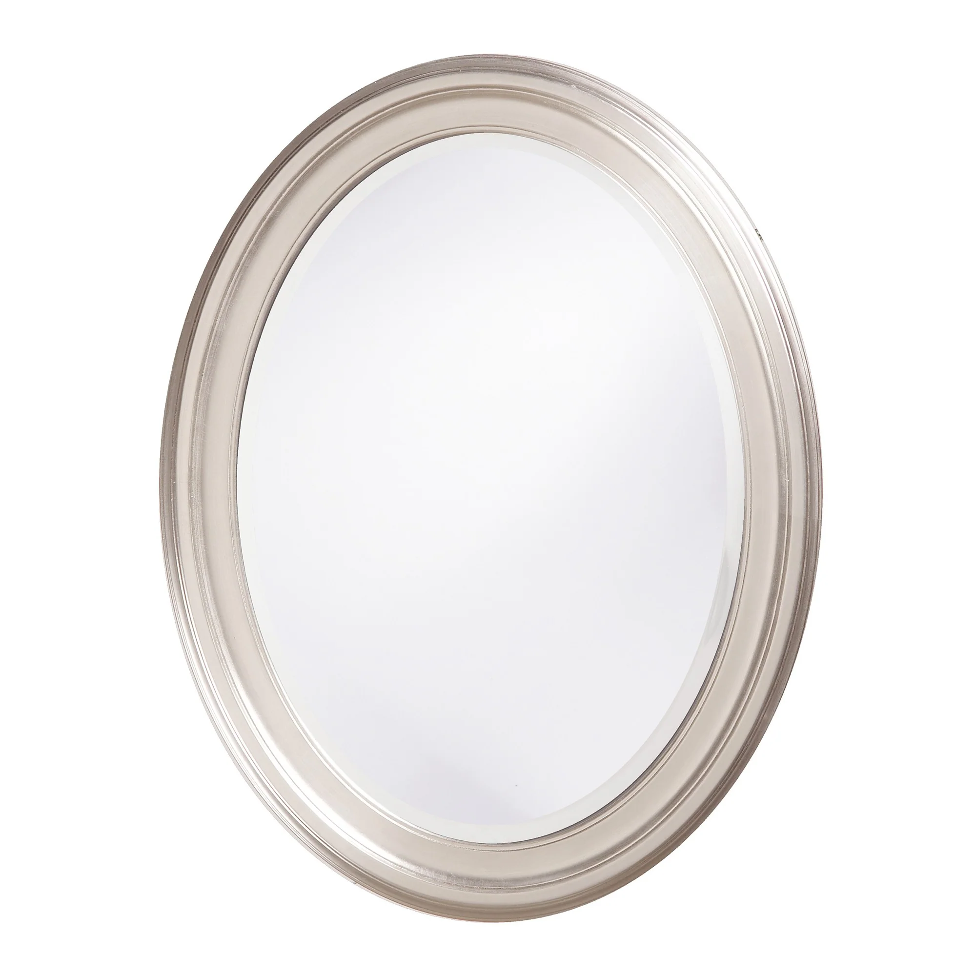 Modern Wall Mirror with Silver Leaf Frame By Homeroots