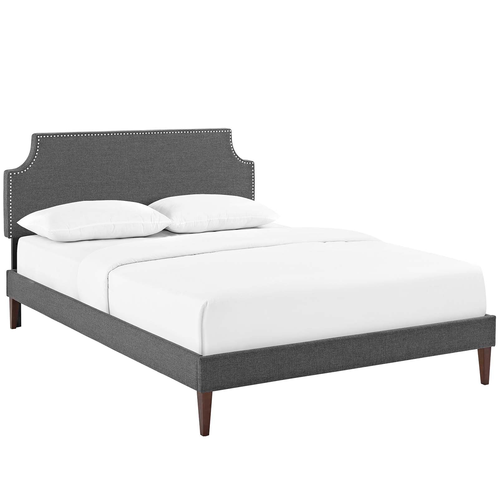 Modway Laura Fabric King Platform Bed with Squared Tapered Legs - Image 2