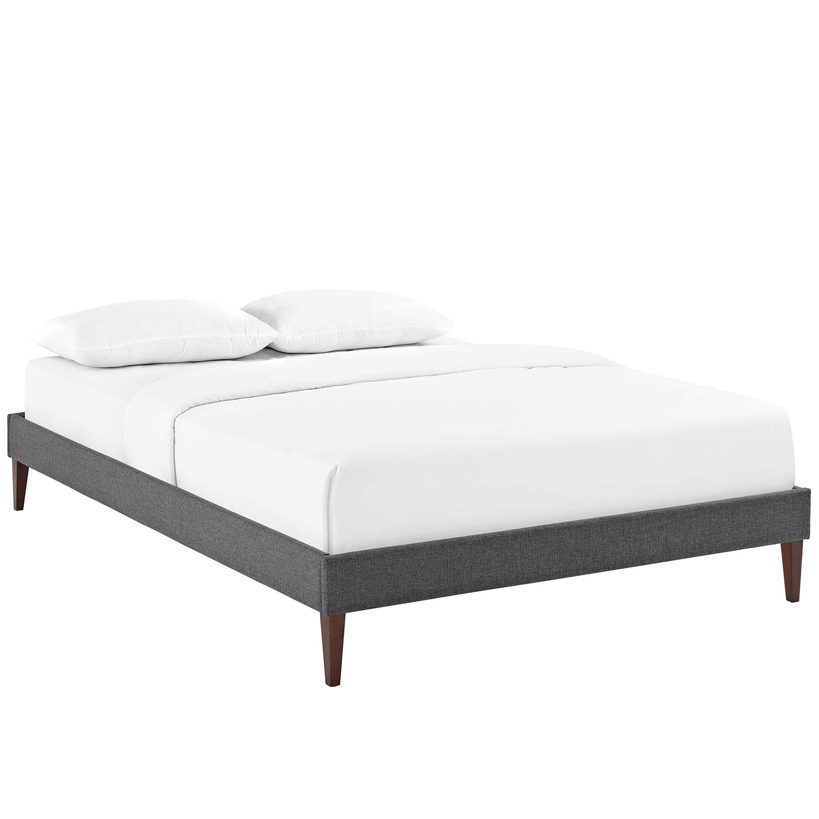 Modway Sharon Fabric King Bed Frame with Squared Tapered Legs - Image 2