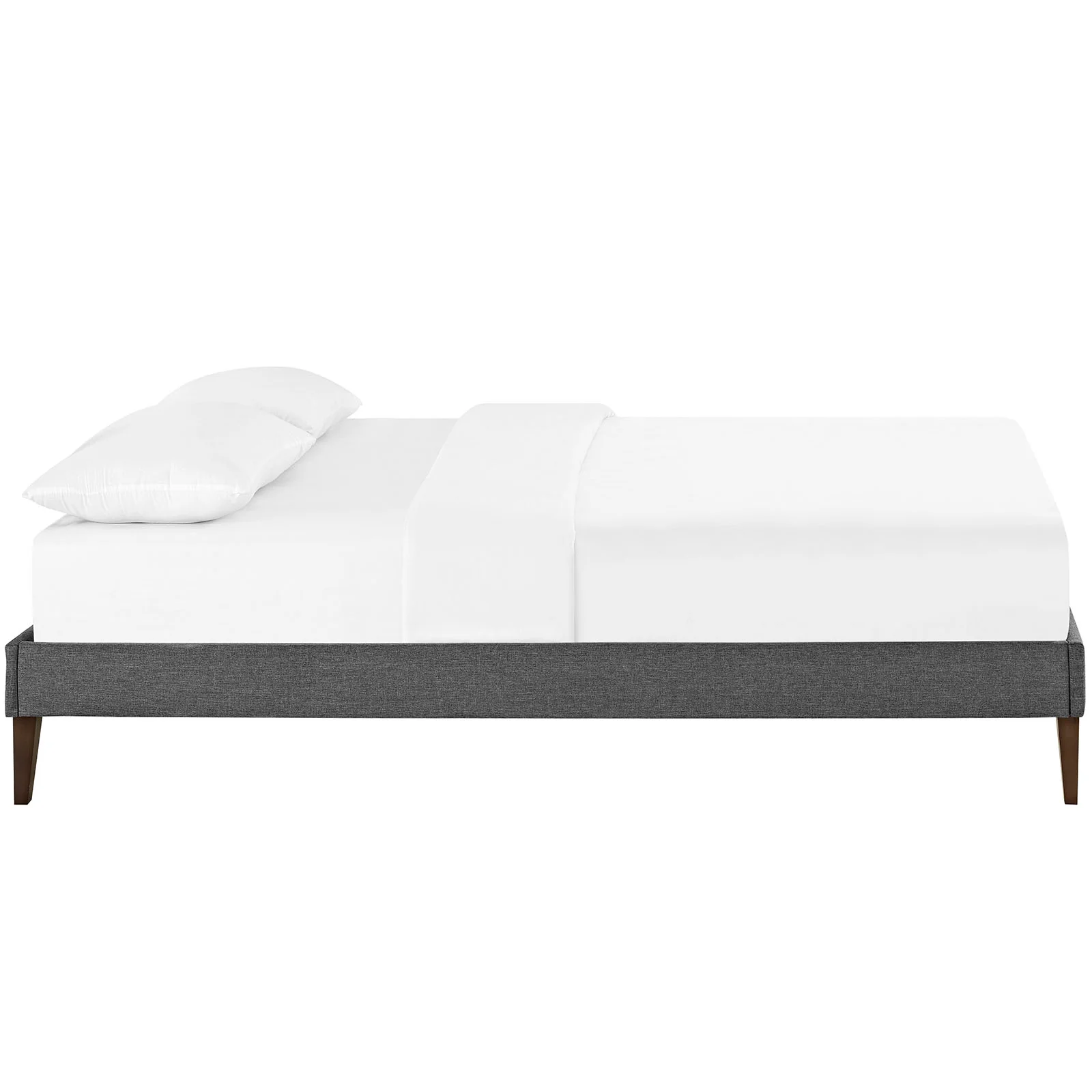 Modway Sharon Fabric King Bed Frame with Squared Tapered Legs - Image 4