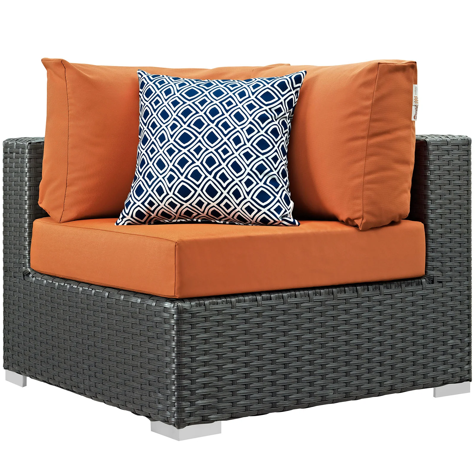Modway Sojourn 5 Piece Outdoor Patio Sunbrella® Sectional Set - Image 2