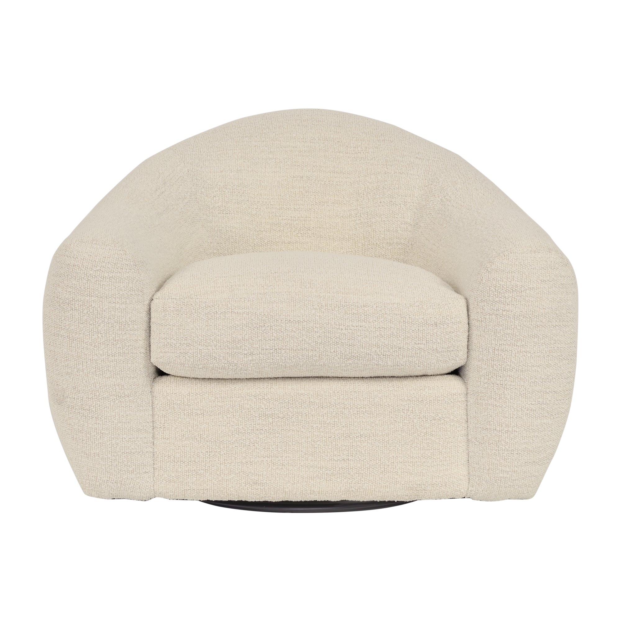 Molly Upholstered Swivel Accent Chair in Pearl By Armen Living - Image 3