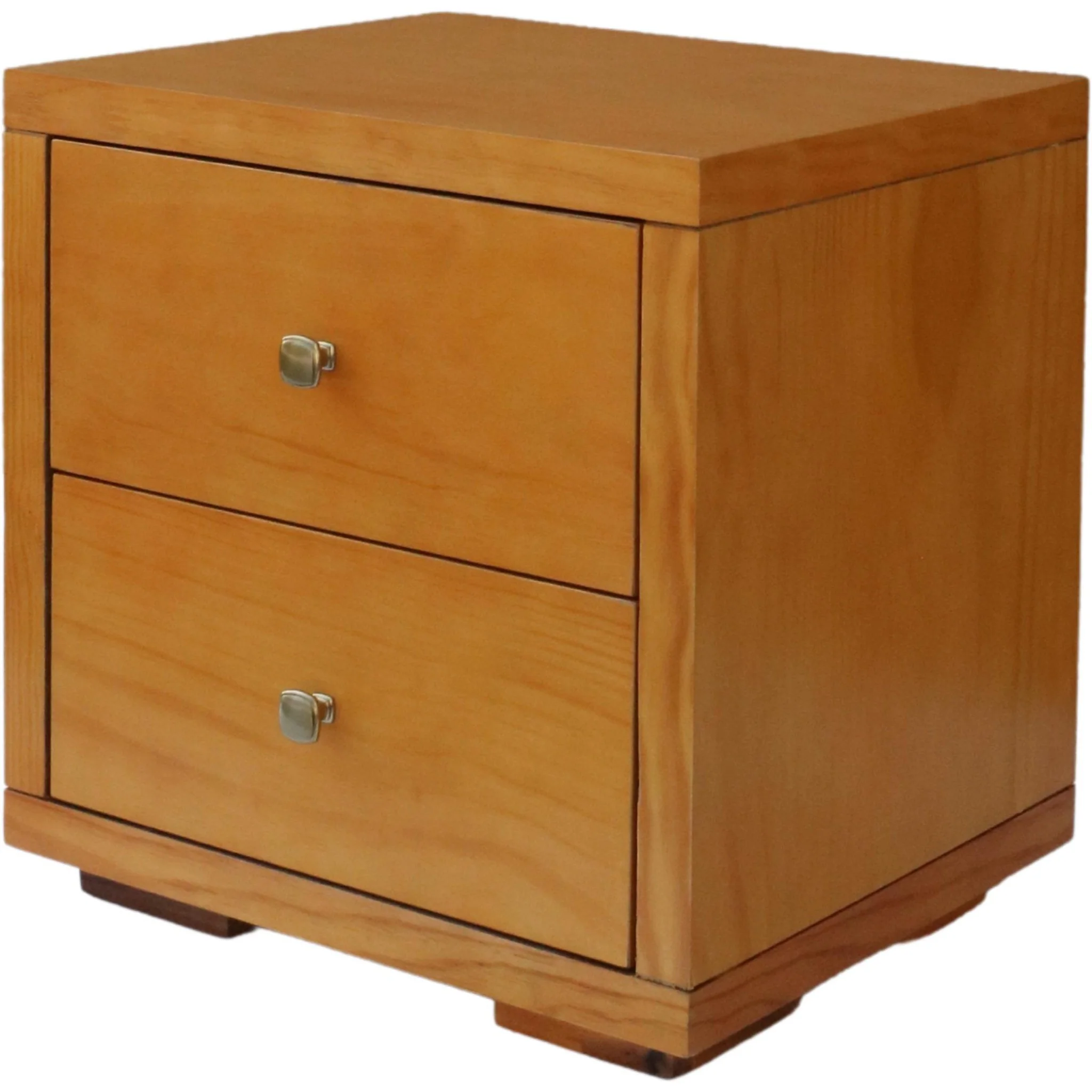 Moma Oak Wood Platform Queen Bed With Two Nightstands By Homeroots - Image 7