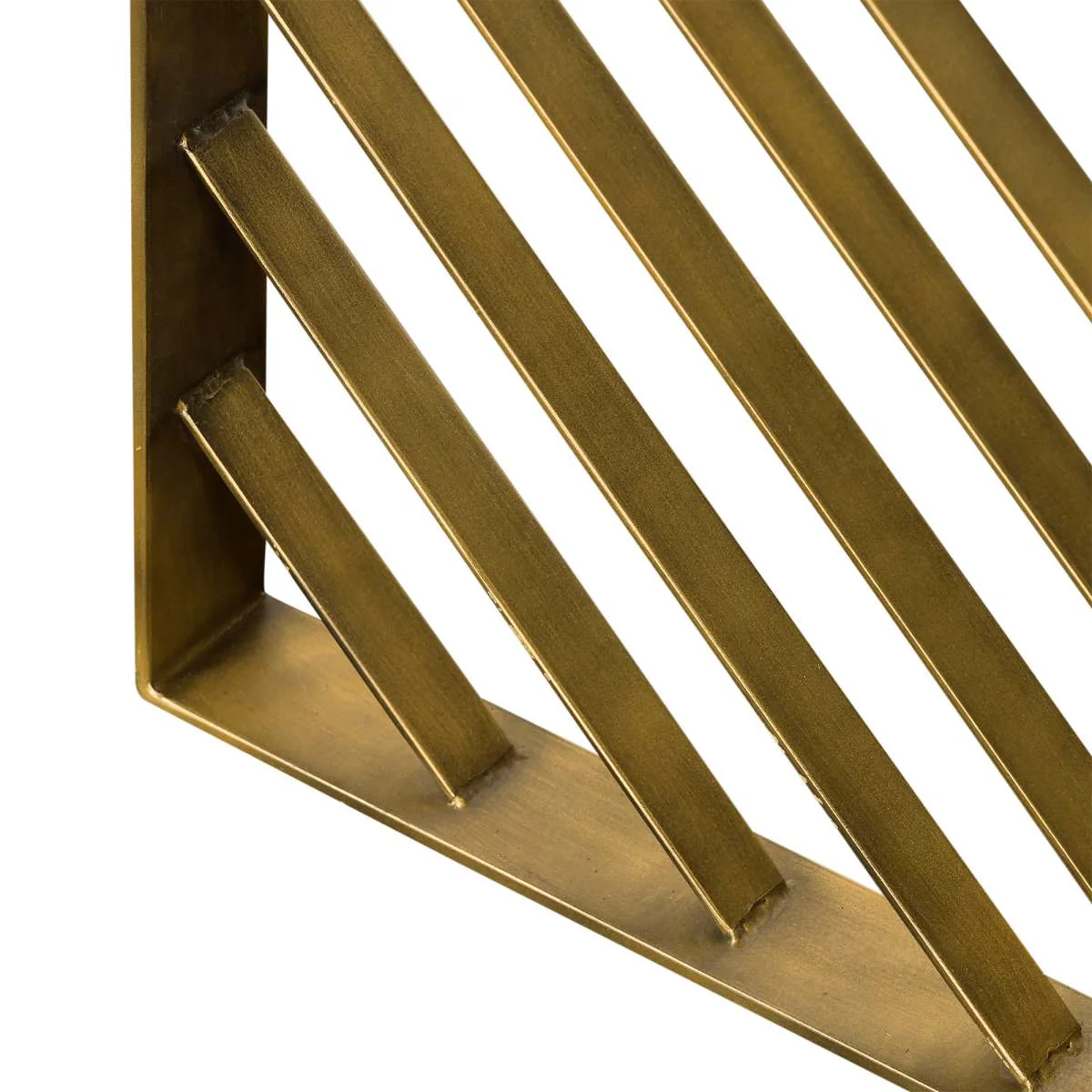 Monaco Black Wood Side Table with Antique Brass Accent By Armen Living - Image 7