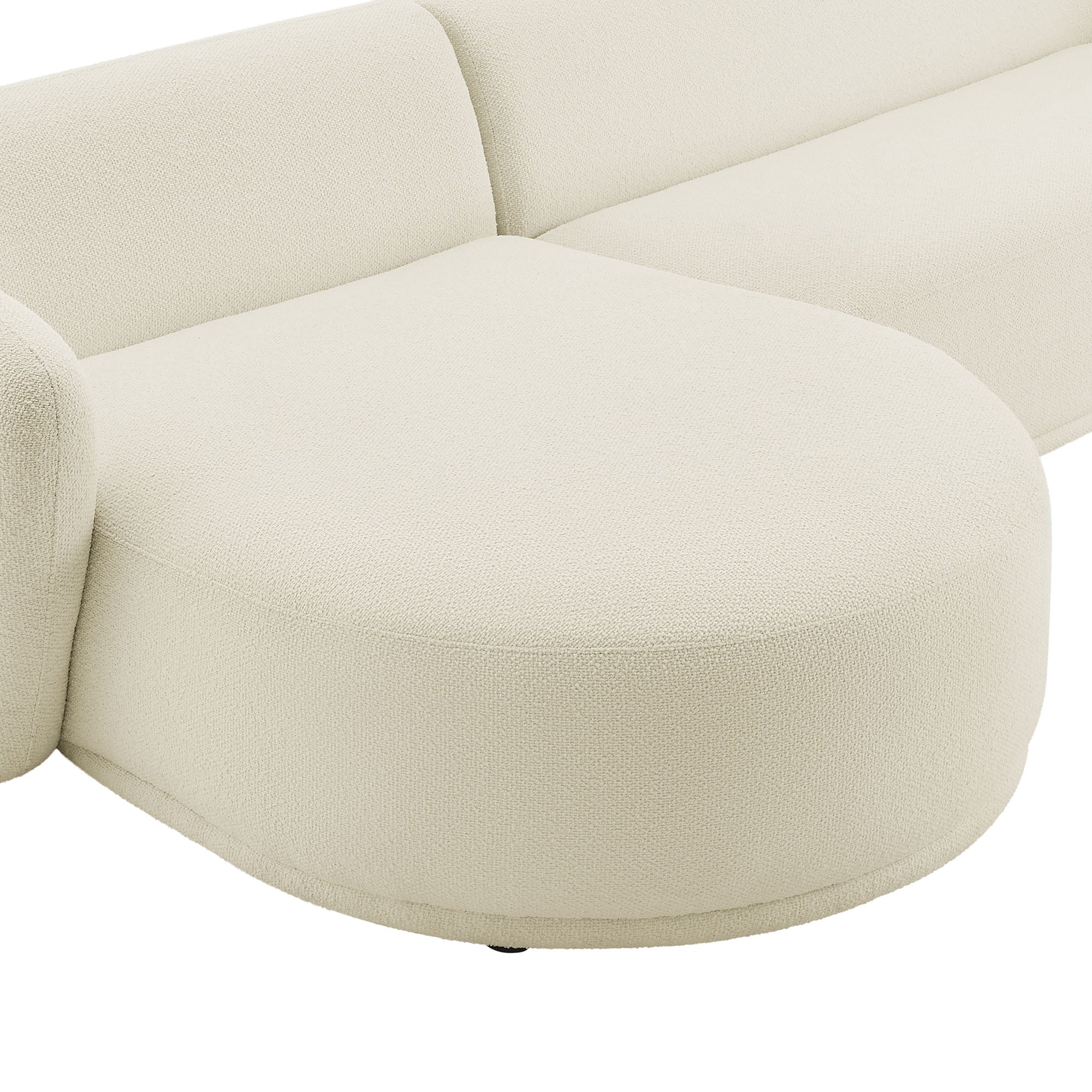 Monica 2 Piece Left Facing Boucle Fabric Modular Sofa with Chaise by Modway - Image 5