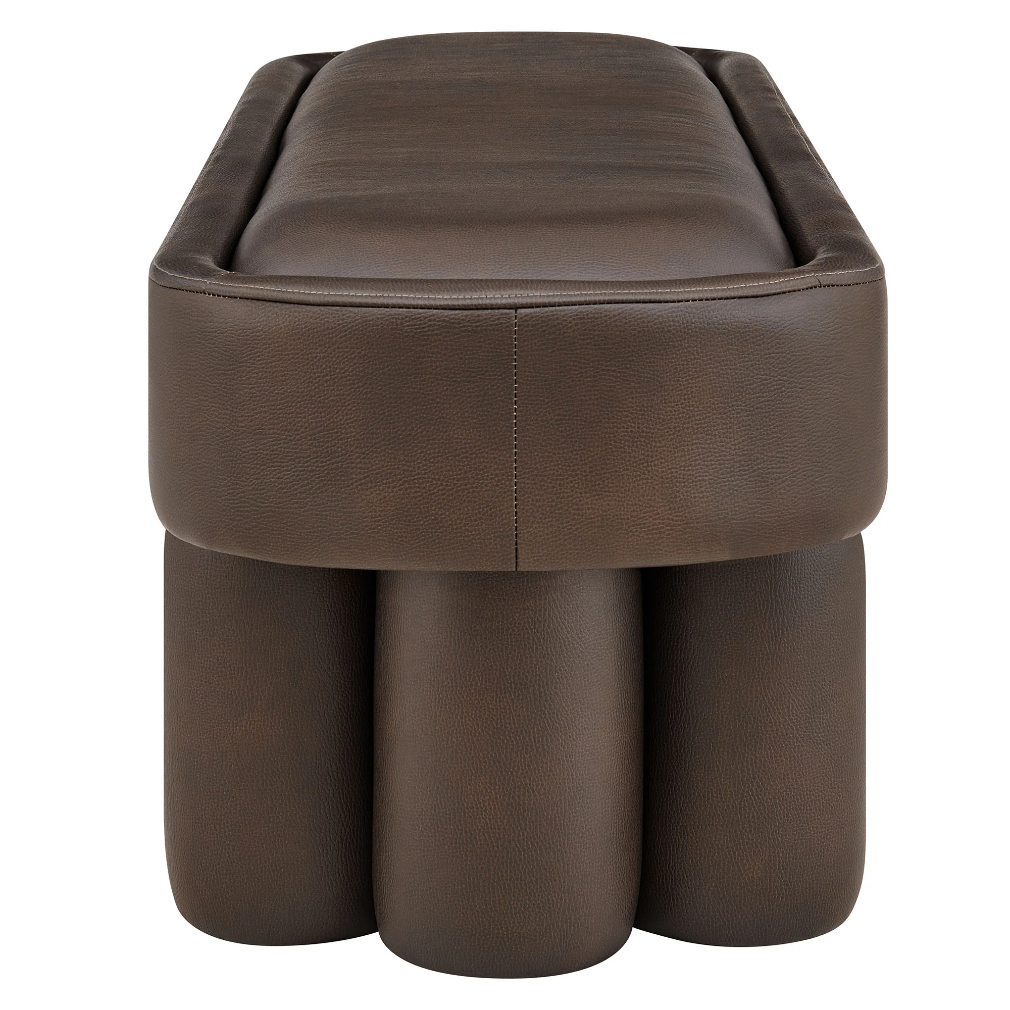 Mossi 52-Inch Oval Vegan Leather Bench by Modway - Image 3