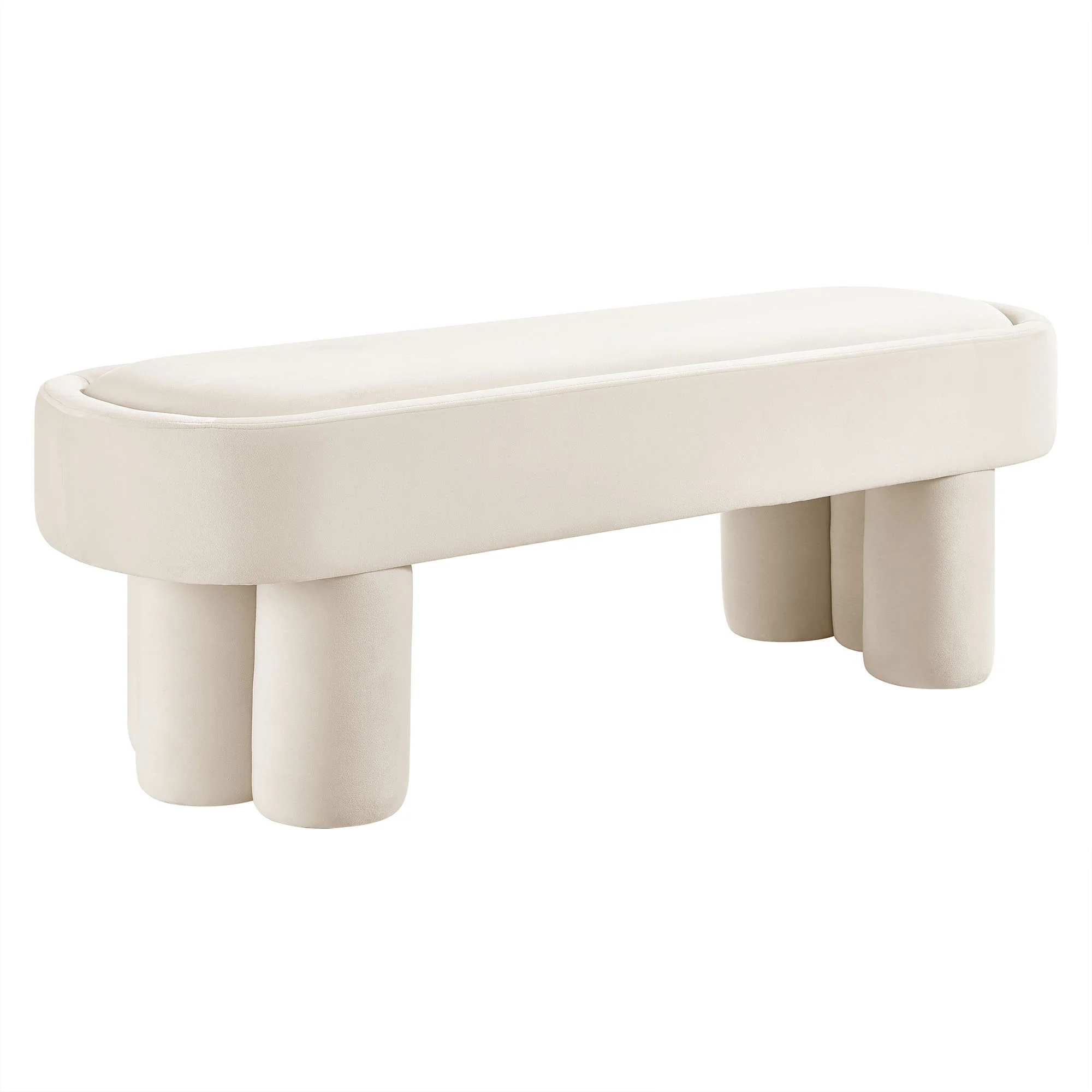 Mossi Oval Performance Velvet Accent Bench by Modway - Image 2