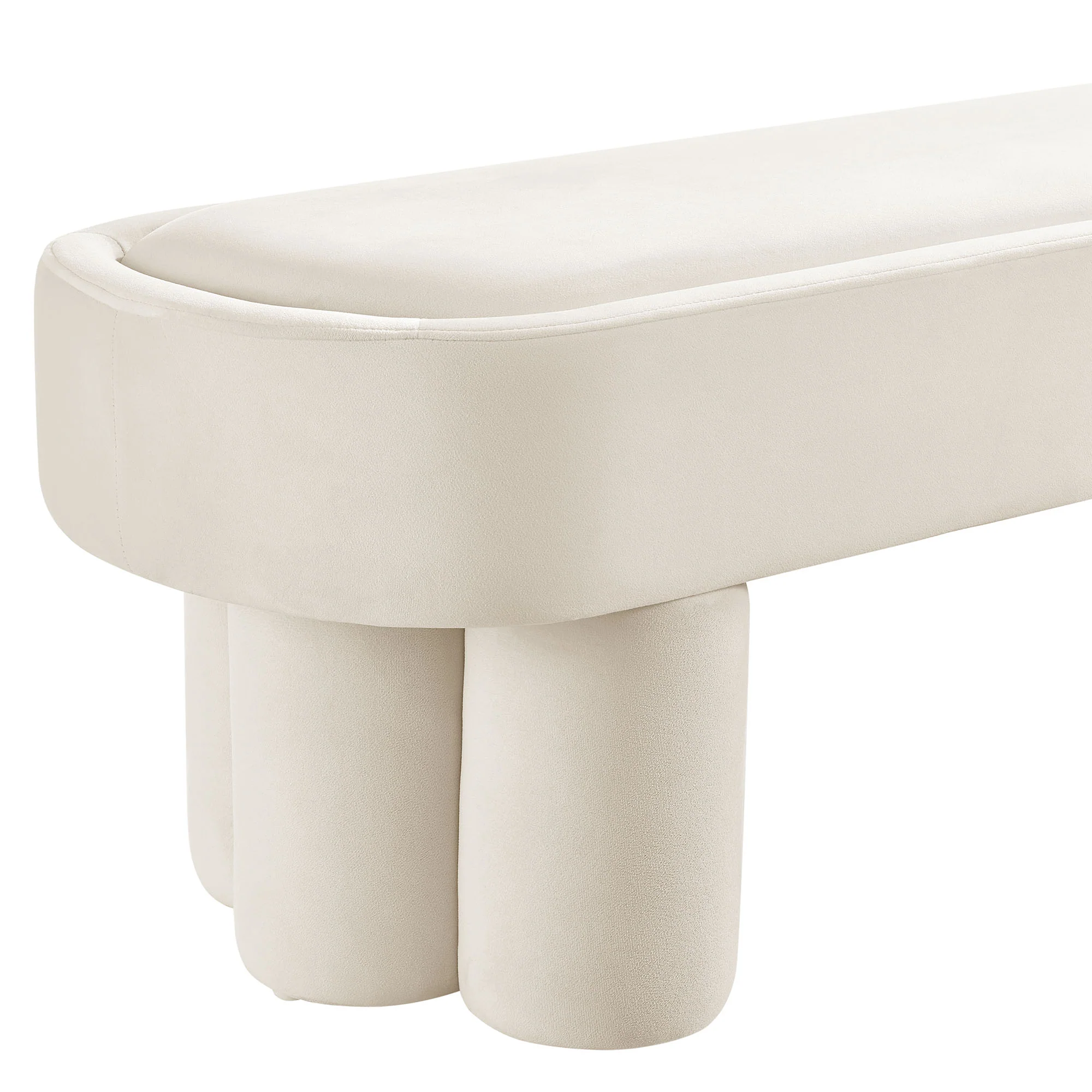 Mossi Oval Performance Velvet Accent Bench by Modway - Image 5