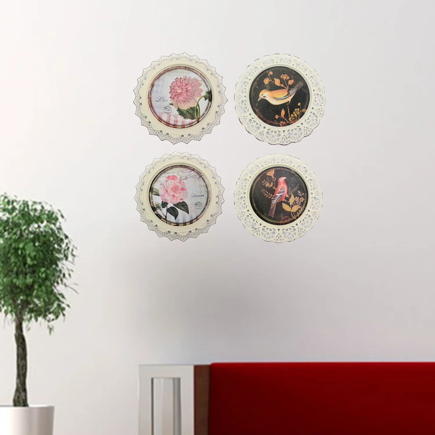 Multi-Color Traditional Metal Plate - Wall Decor By Homeroots