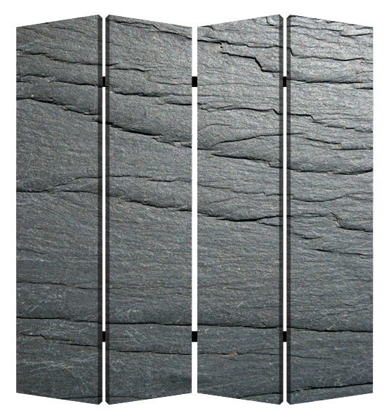 Multi Color Wood Canvas Black Slate Screen By Homeroots - 274662