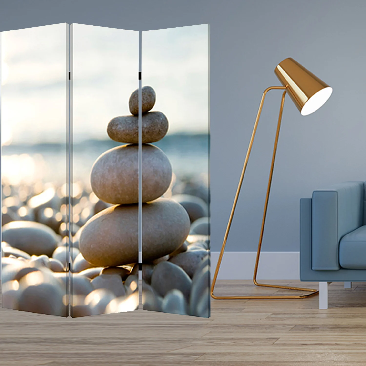Multi Color Wood Canvas Spa Screen By Homeroots
