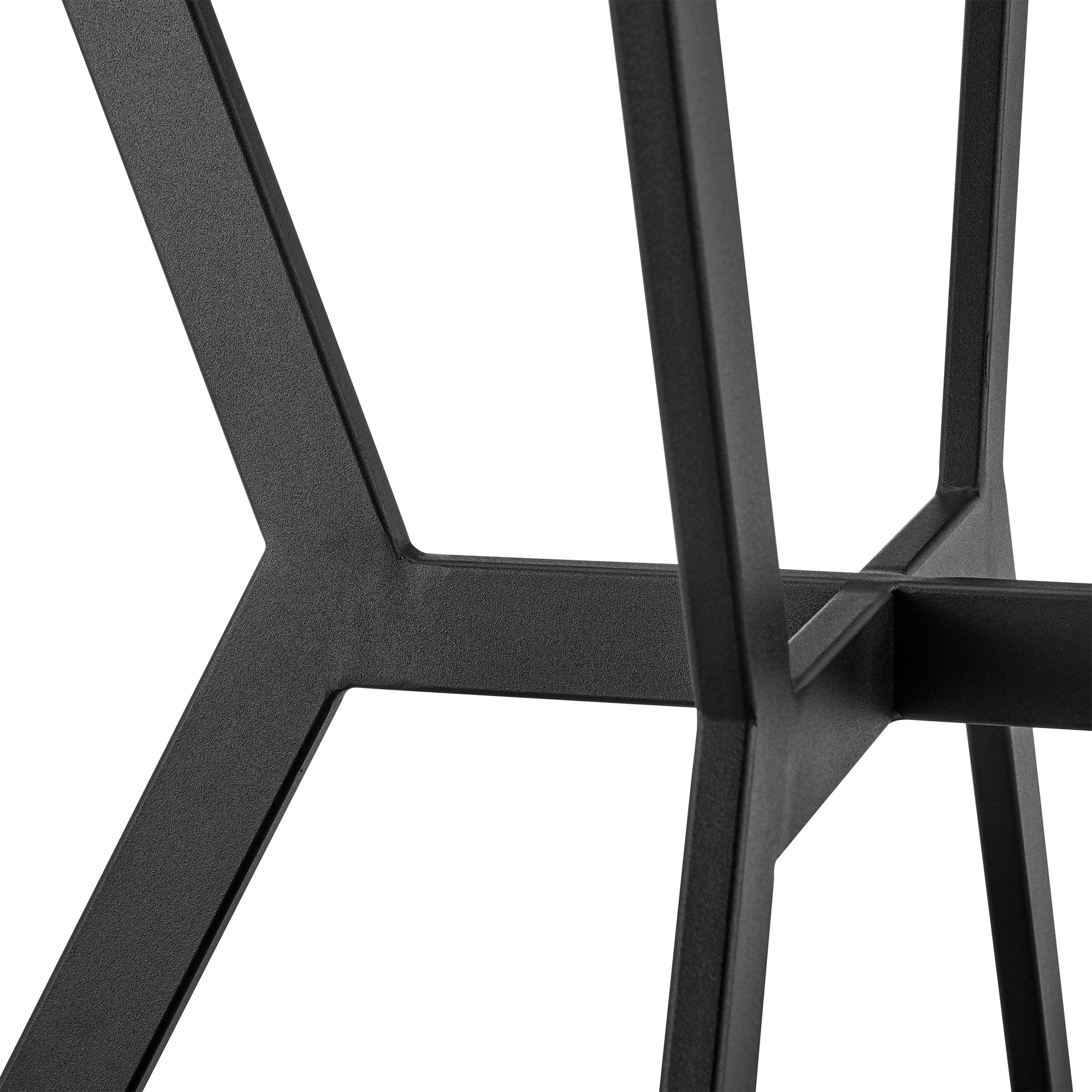 Naomi and Bryant 4-Piece Counter Height Dining Set in Black Metal and Grey Faux Leather By Armen Living - Image 8