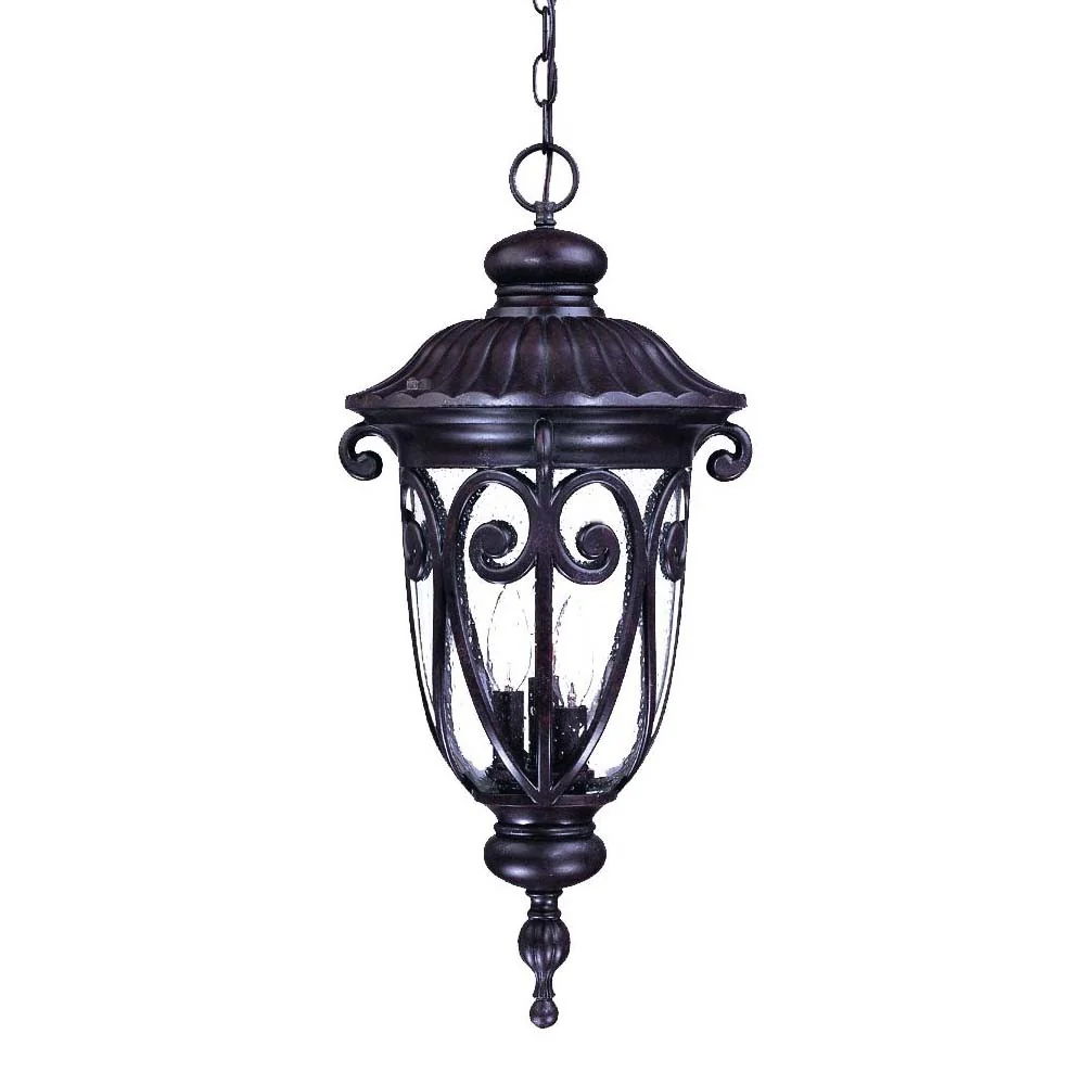 Naples 3-Light Marbelized Mahogany Hanging Light By Homeroots