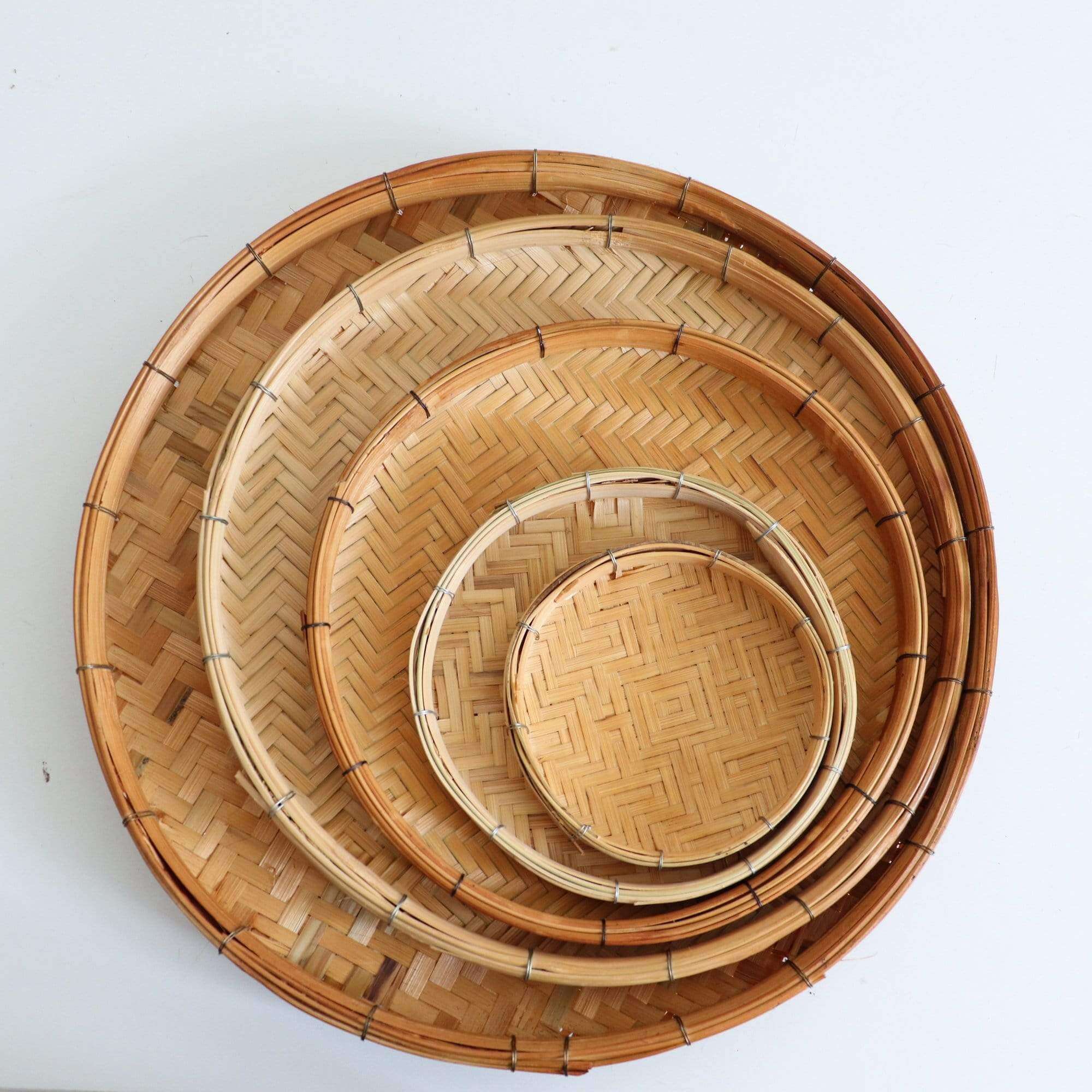 Nara - Bamboo Wall Hanging Art Decor Set Of 5 By Thaihome - Image 2