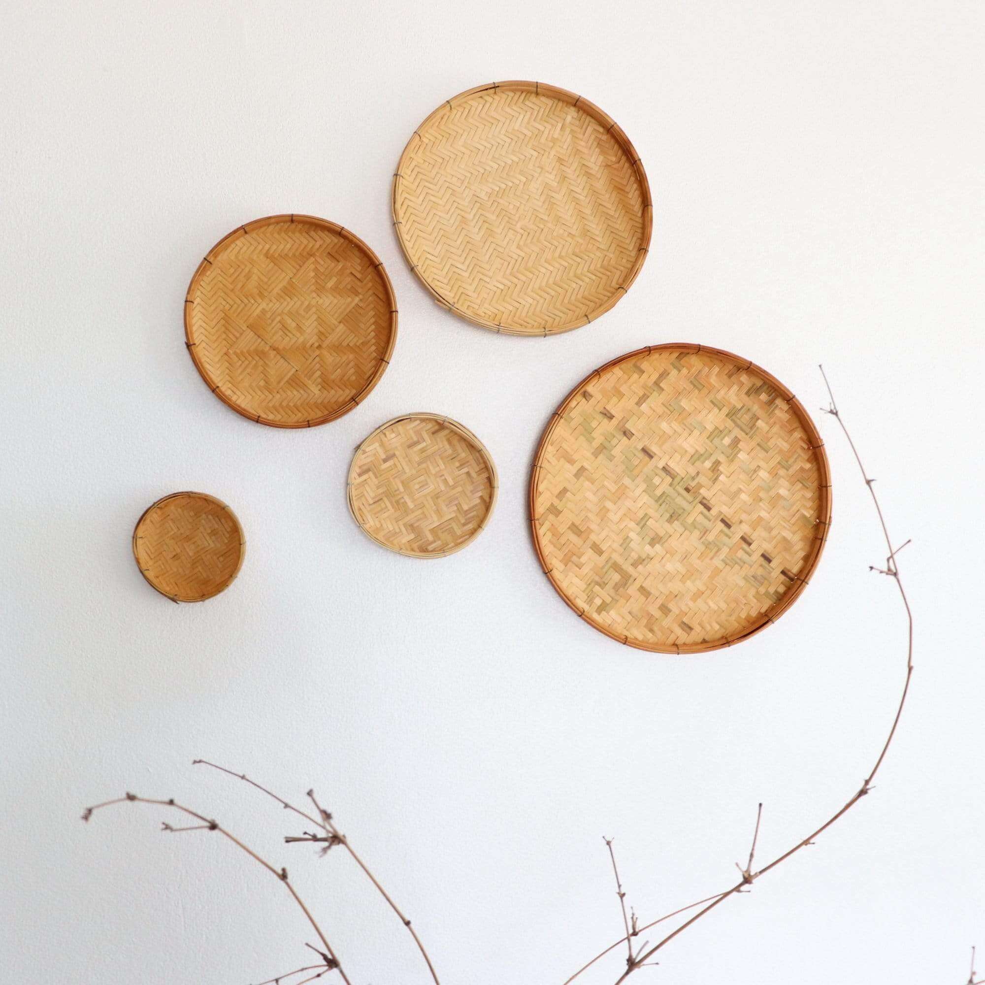 Nara - Bamboo Wall Hanging Art Decor Set Of 5 By Thaihome - Image 4