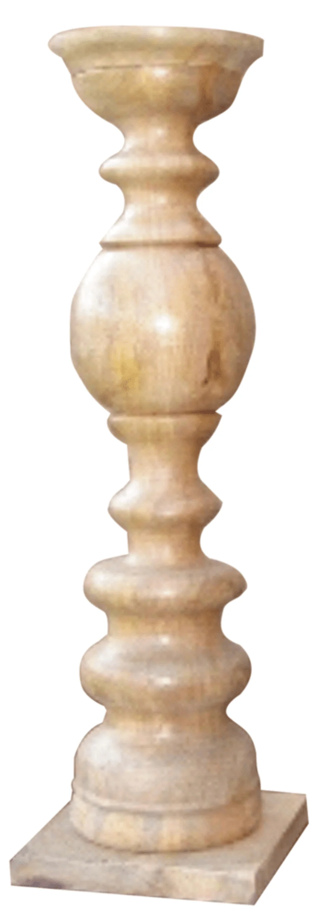 Natural Floor Solid Wood Candle Holder By Homeroots
