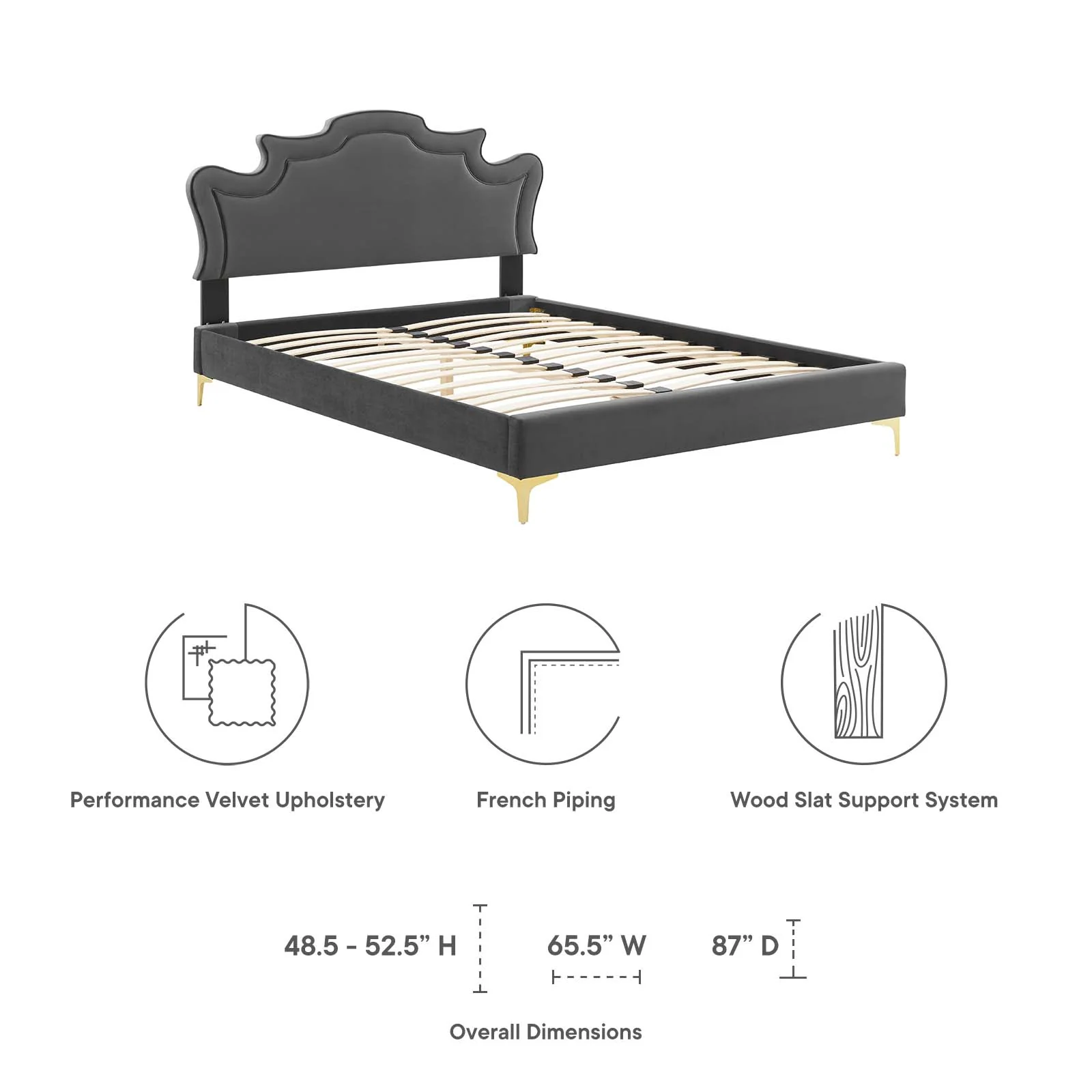 Neena Performance Velvet King Bed By Modway - MOD-6835 - Image 10