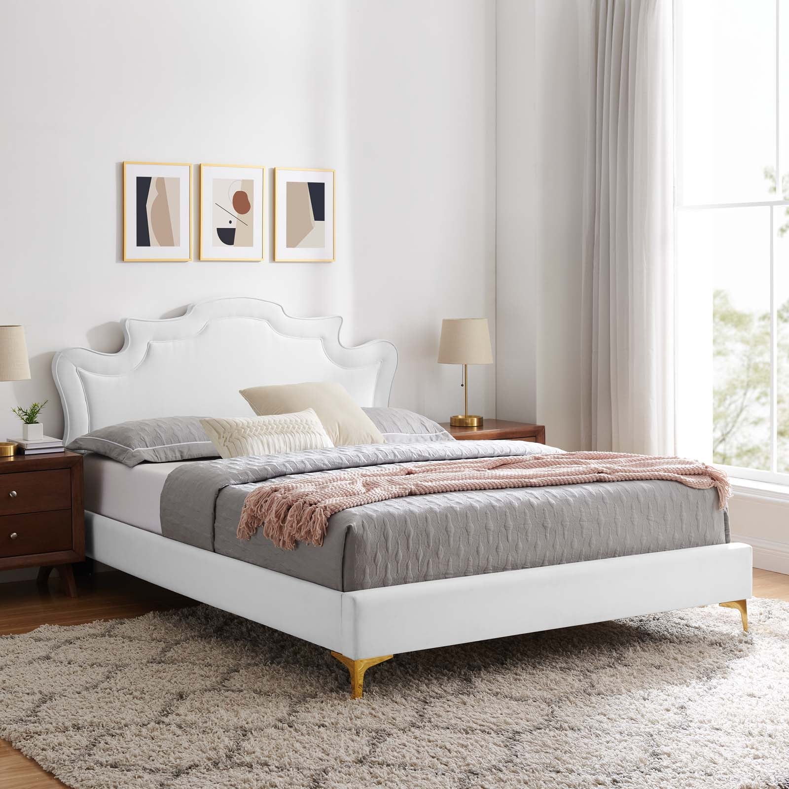 Neena Performance Velvet King Bed By Modway - MOD-6835 - Image 37