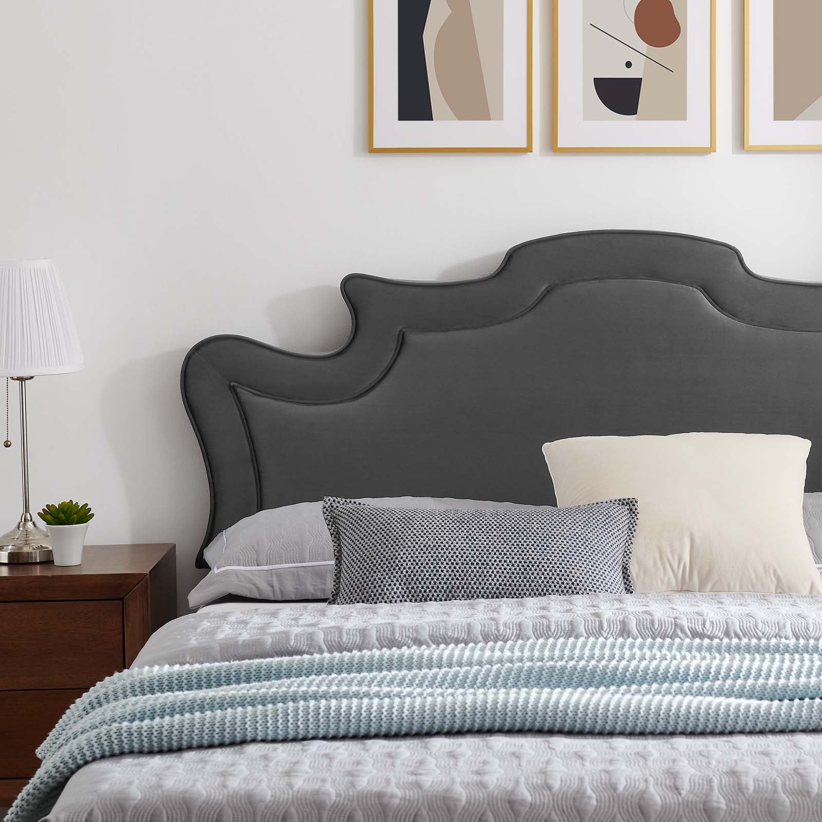 Neena Performance Velvet Queen Bed By Modway - MOD-6820 - Image 3