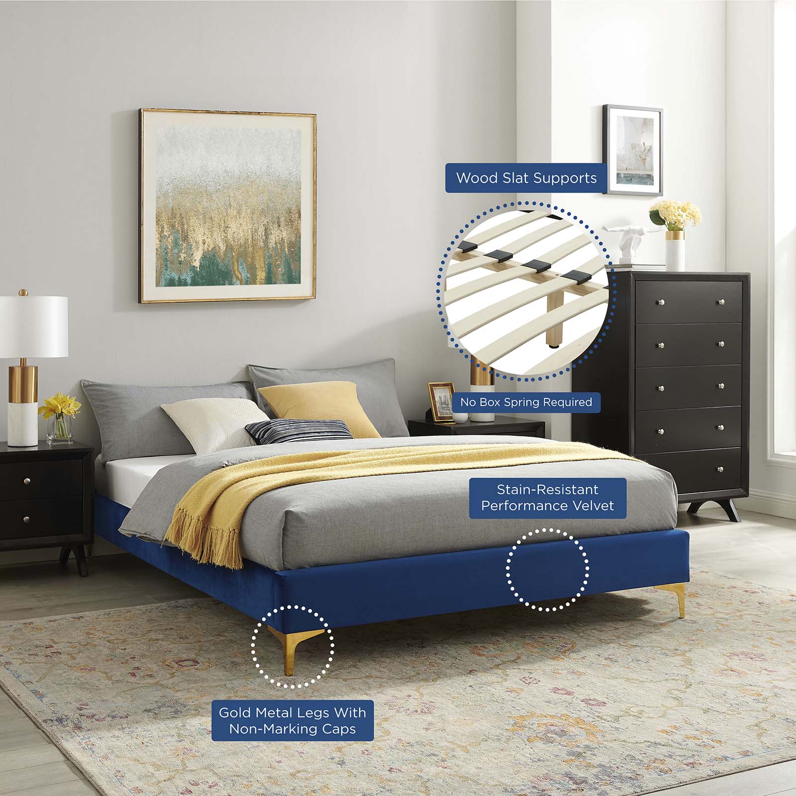 Neena Performance Velvet Twin Bed By Modway - MOD-6790 - Image 25