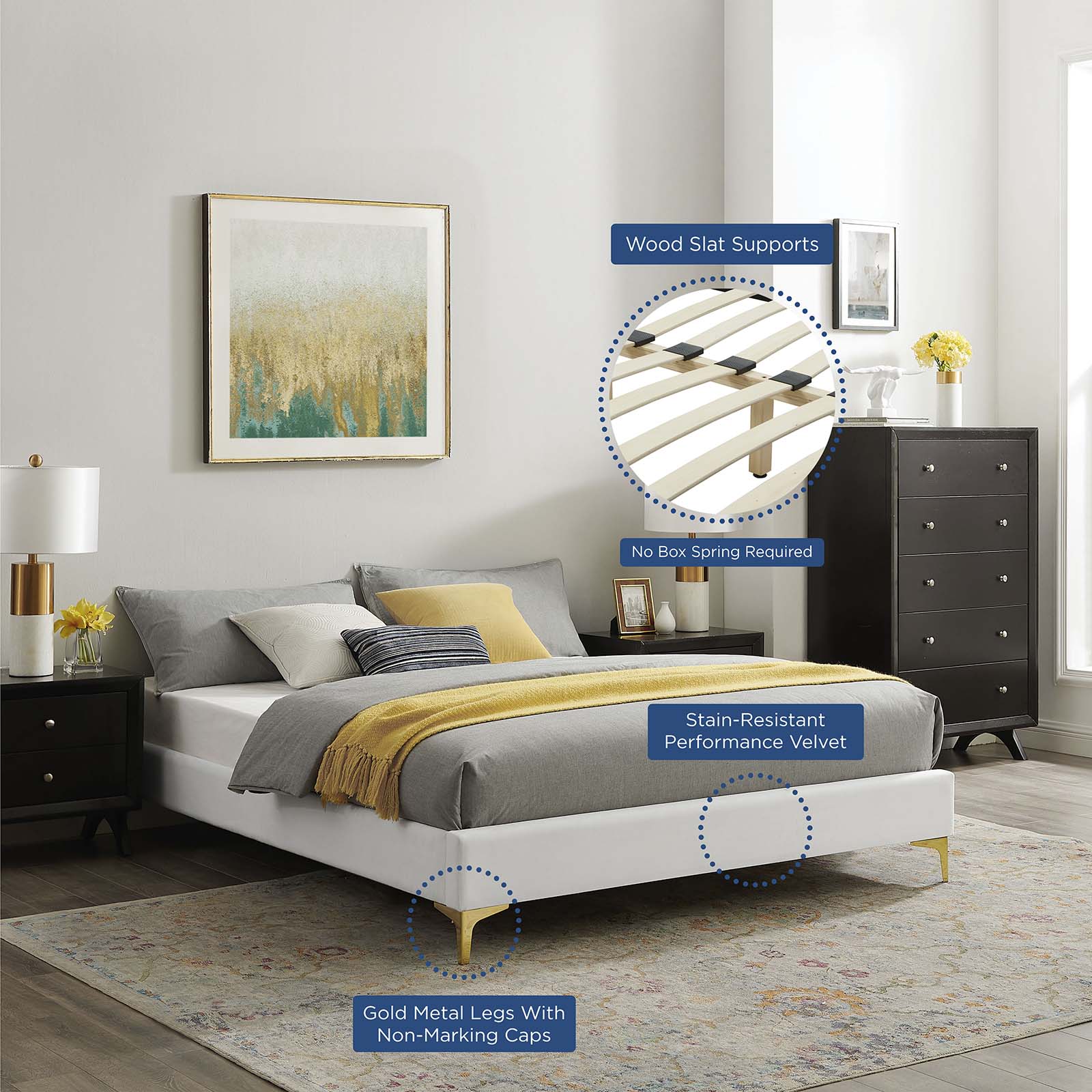 Neena Performance Velvet Twin Bed By Modway - MOD-6790 - Image 36
