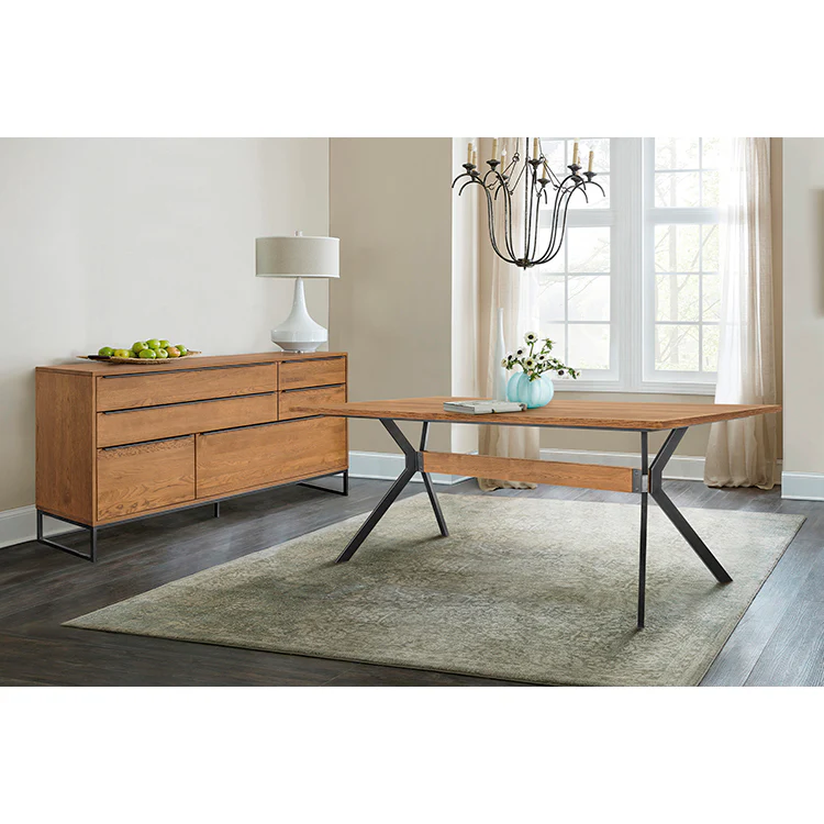 Nevada Rustic 2 piece set with Dining Table and Sideboard in Balsamico By Armen Living
