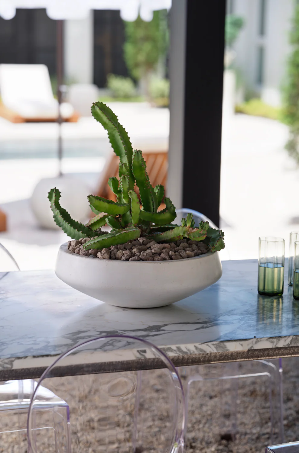 Newport White Low Bowl Set of 2 By Accent Decor - Image 6