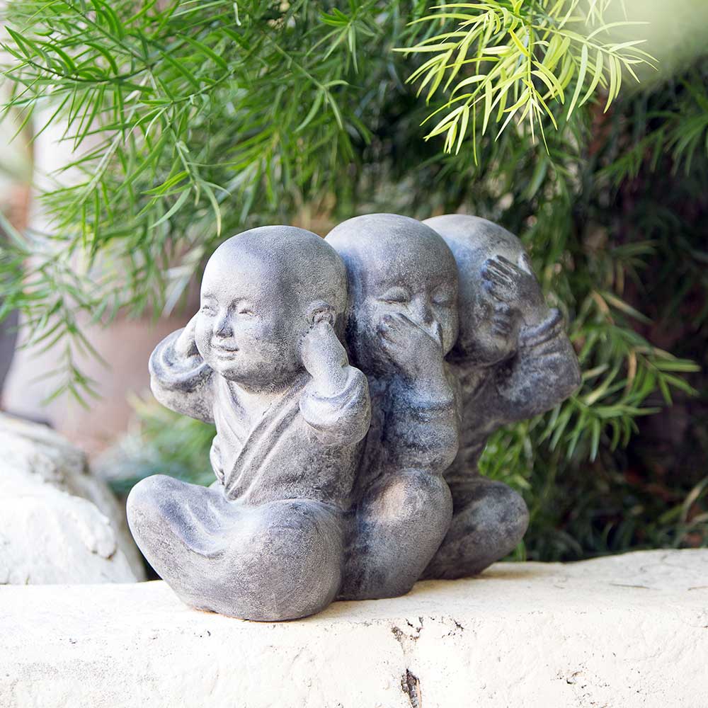 No Evil Shaolins Set of 2 By Garden Age Supply