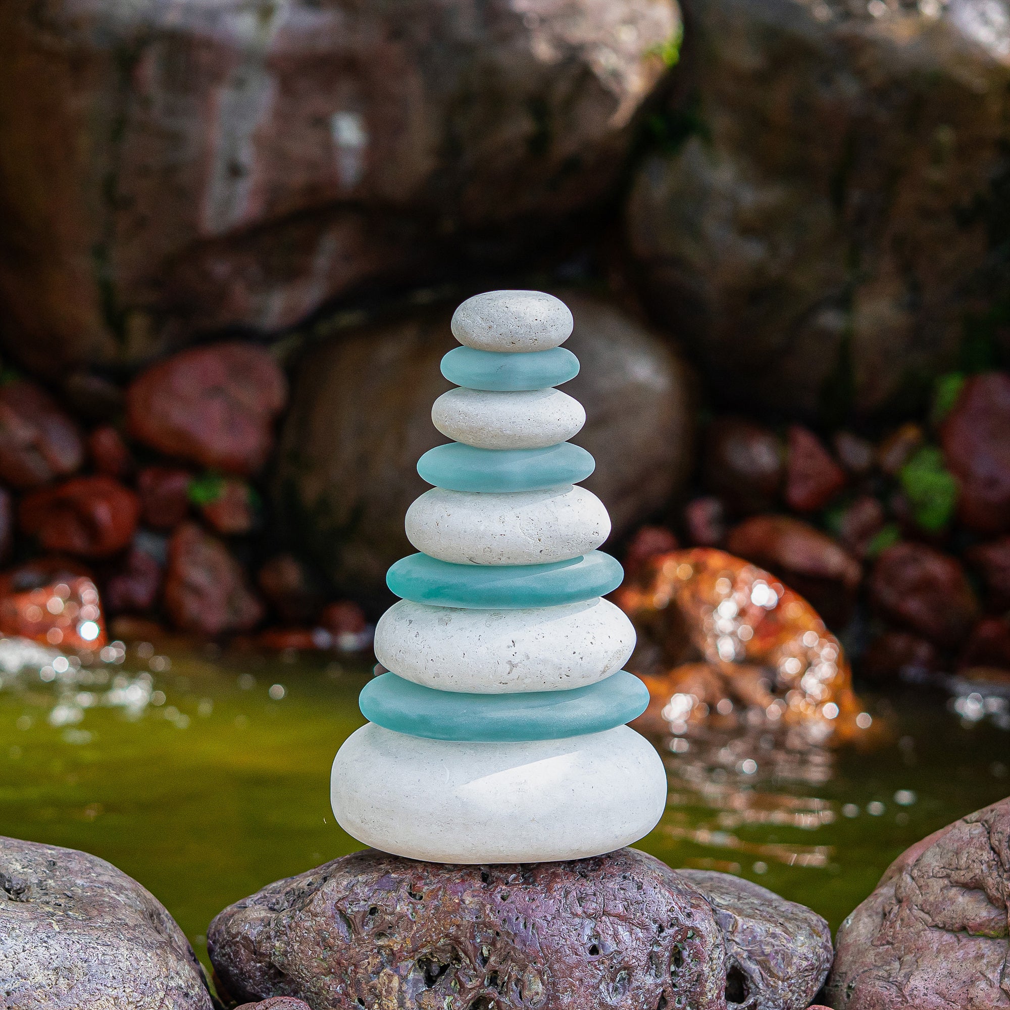 Nonuple Serenity Cairn Set of 3 By Garden Age Supply - Image 2