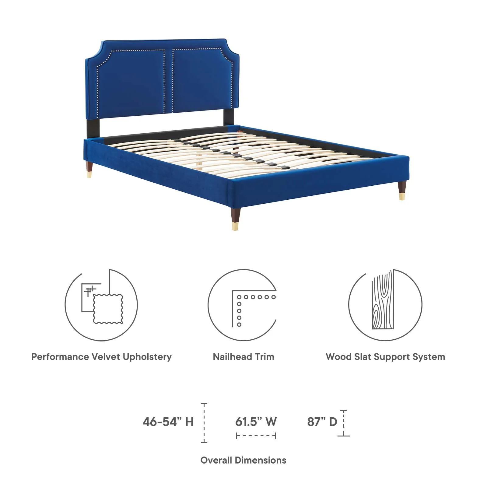 Novi Performance Velvet King Bed By Modway - MOD-6838 - Image 32