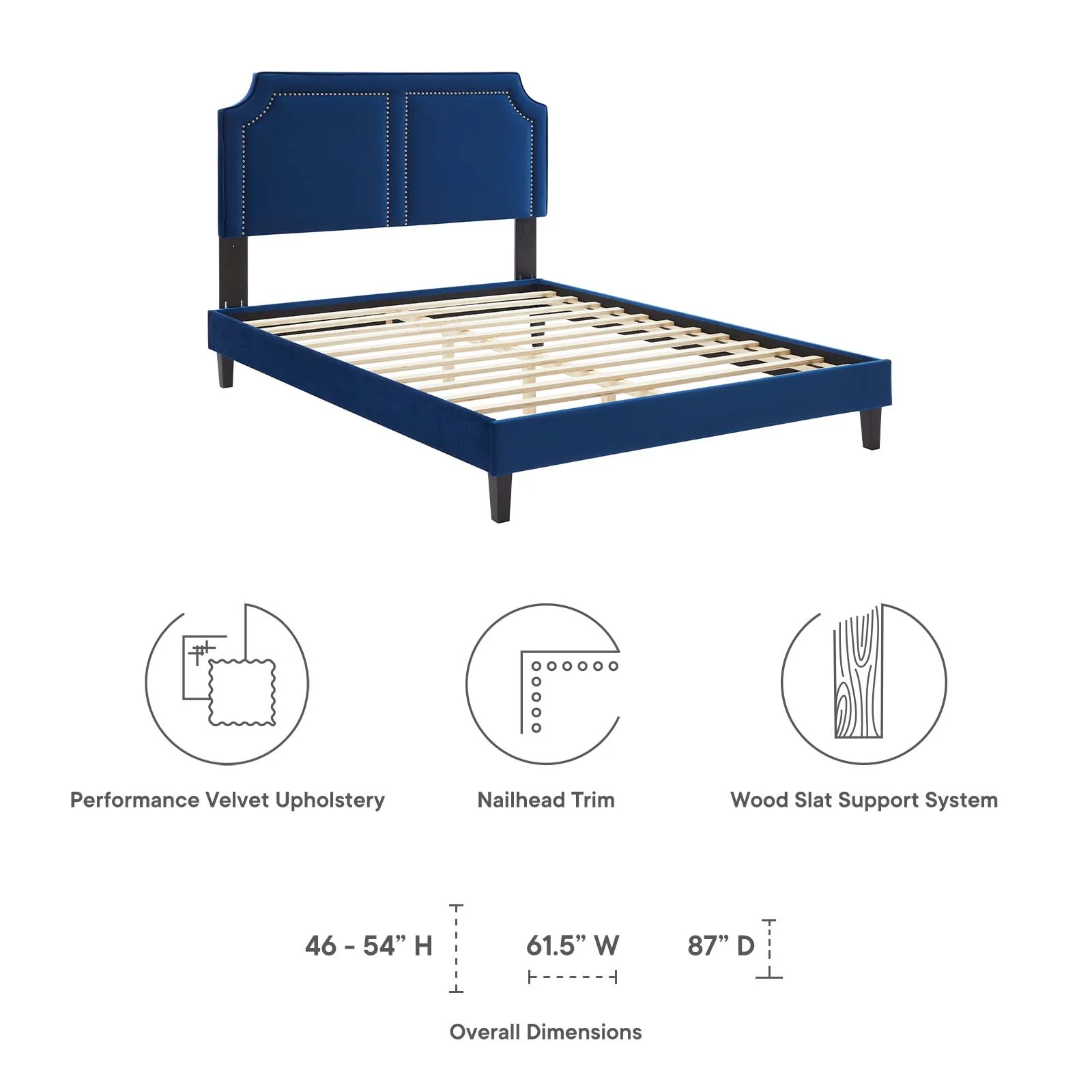 Novi Performance Velvet King Bed By Modway - MOD-6843 - Image 32