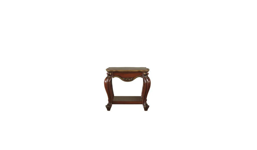 Oak Solid Wood Square End Table With Shelf By Homeroots