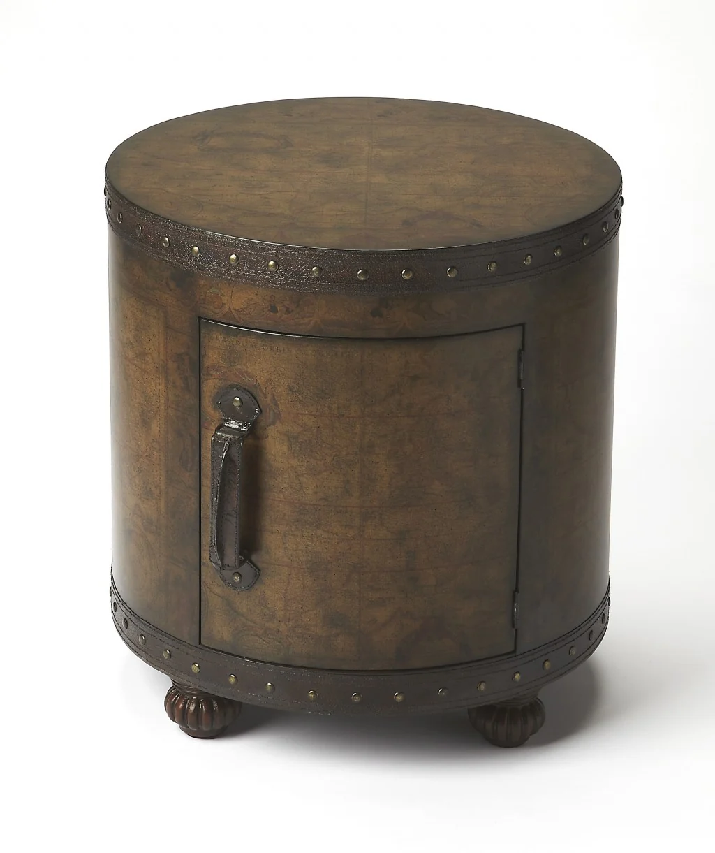 Old World Map Duffel Table By Homeroots