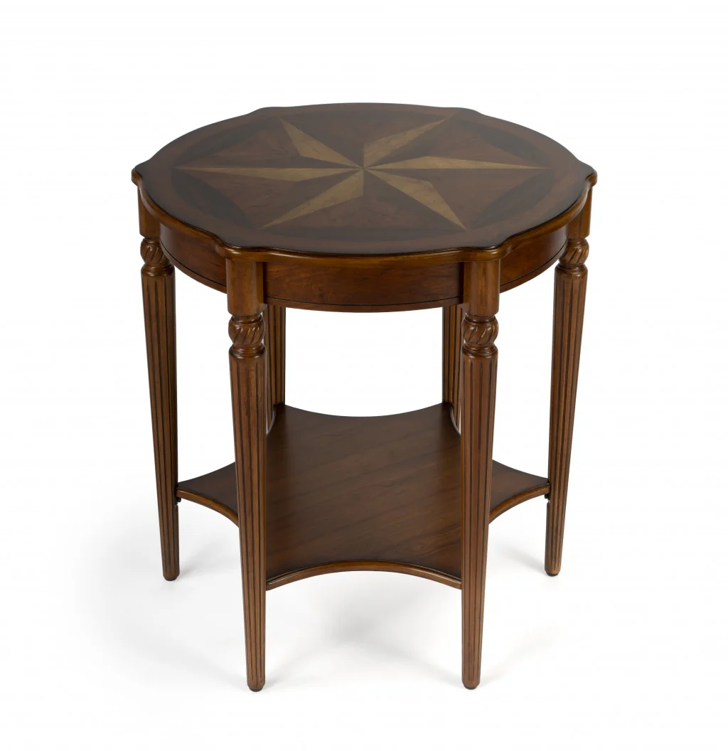 Olive Ash Burl Accent Table By Homeroots