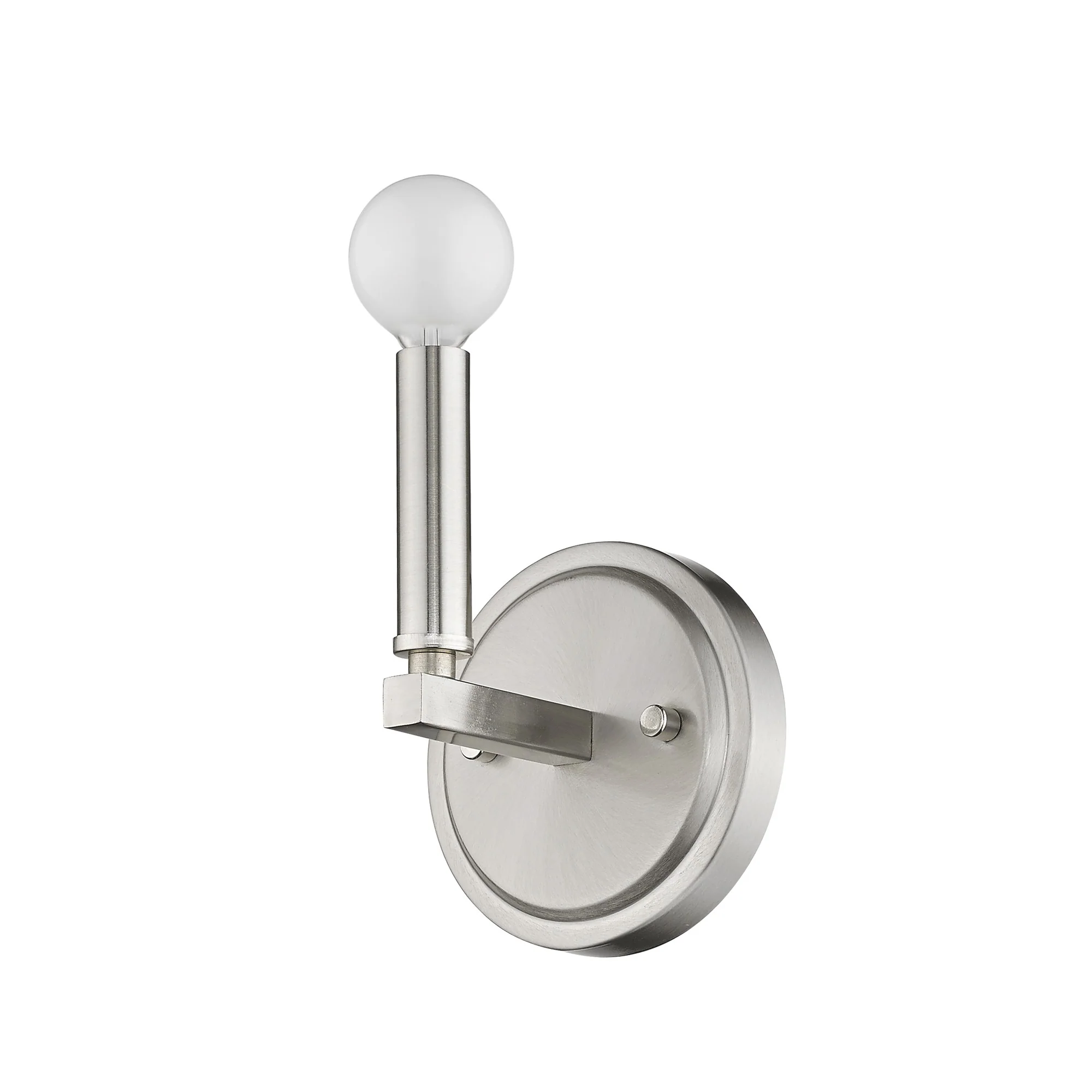 One Light Silver Wall Sconce By Homeroots