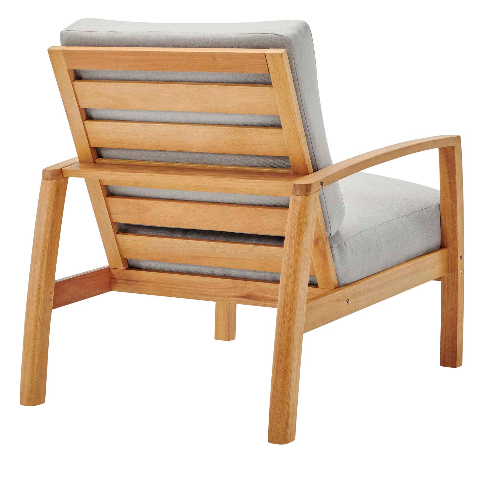 Orlean Outdoor Patio Eucalyptus Wood Lounge Armchair Set of 2 By Modway - EEI-3993 - Image 5