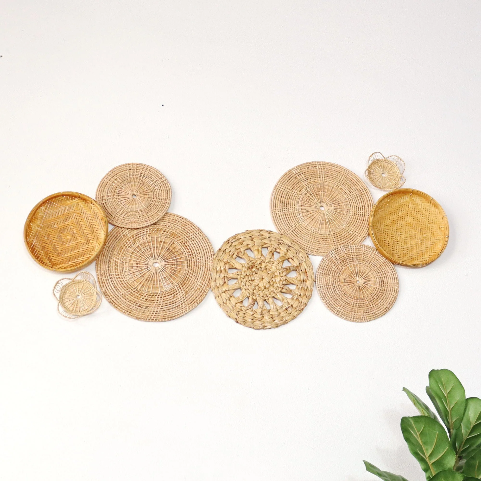 Pa Vi Ka - Wall Hanging DeCor Set Of 9 By Thaihome - Image 3
