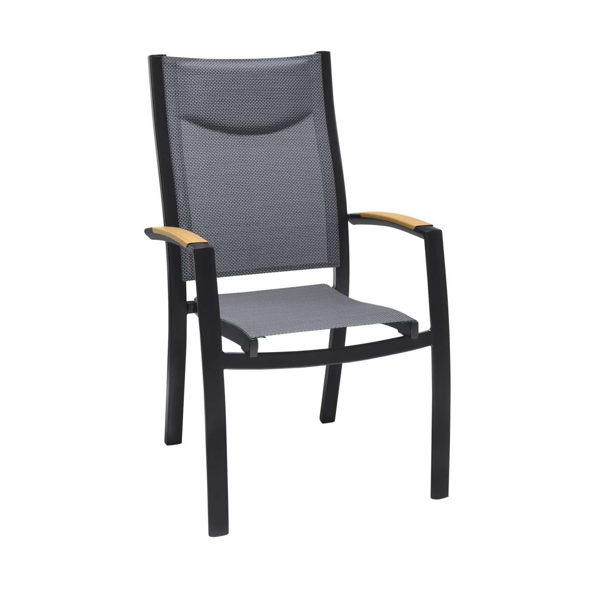 Panama Outdoor 5 Piece Black Aluminum Dining Set By Armen Living - Image 3