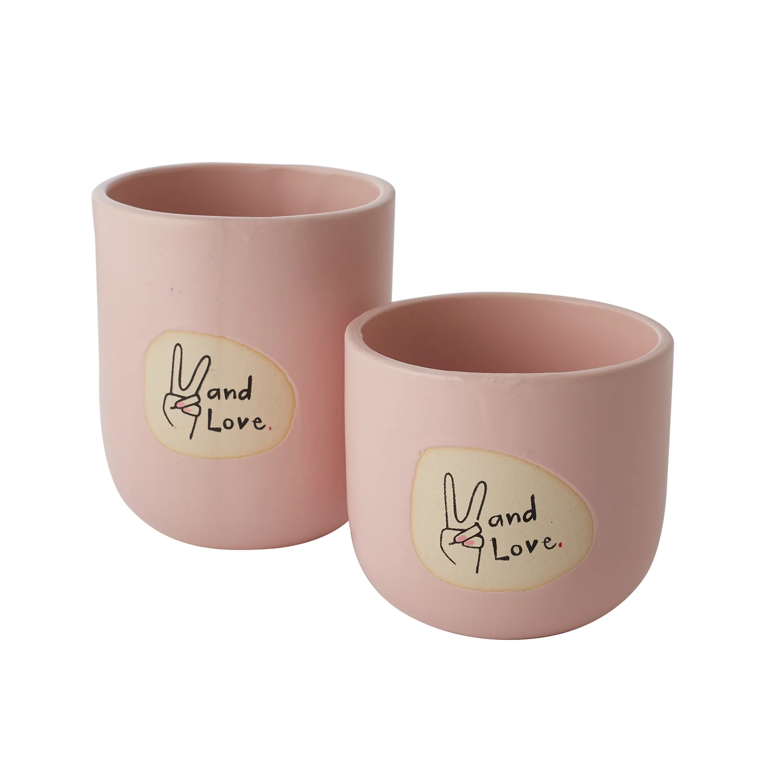 Peace and Love Pot Set of 8 By Accent Decor - Image 5