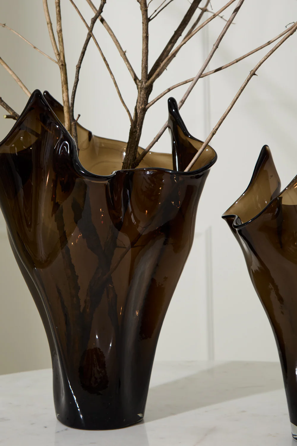 Peaked Glass Vase By Accent Decor