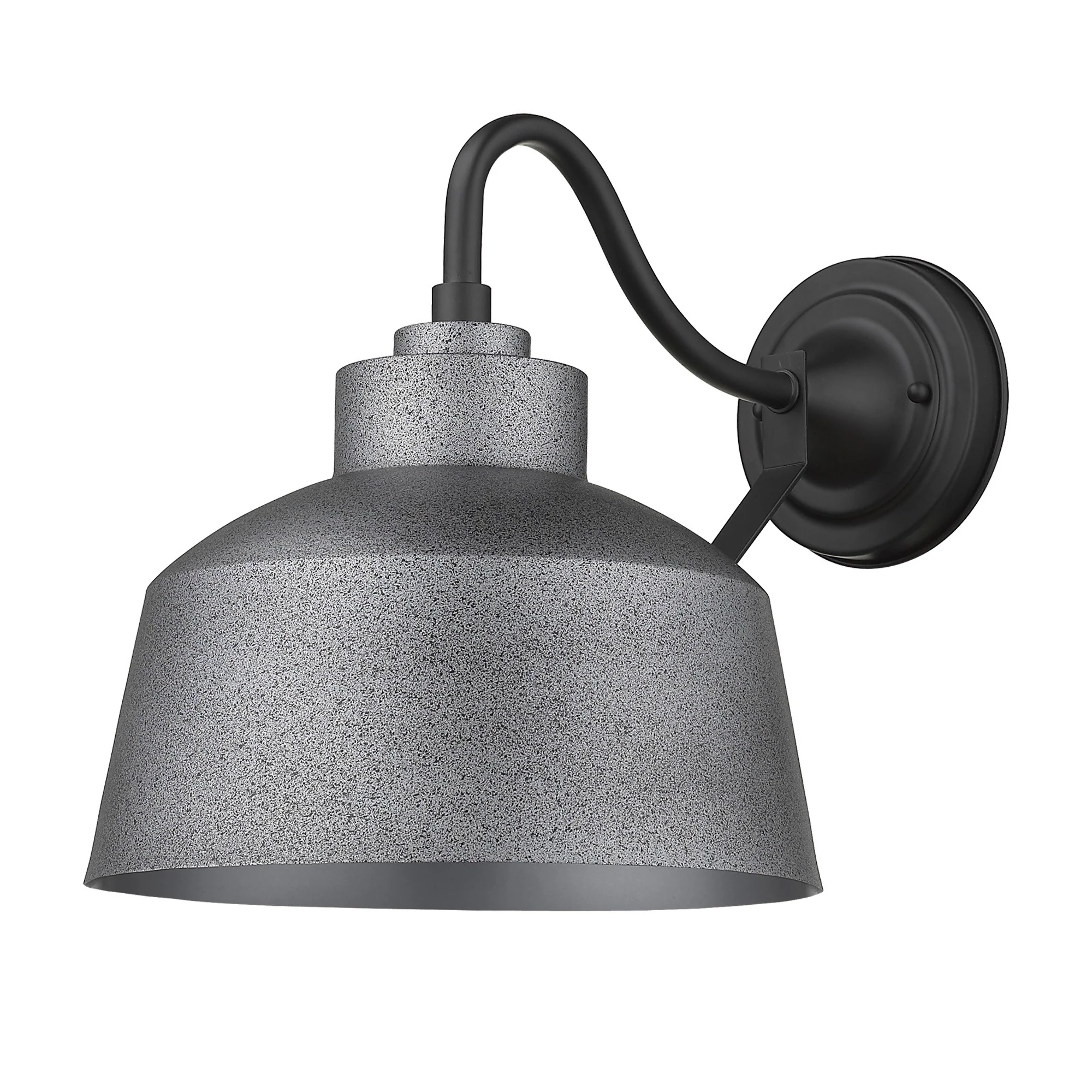 Pebbled Gray Bowl Shape Outdoor Wall Light By Homeroots