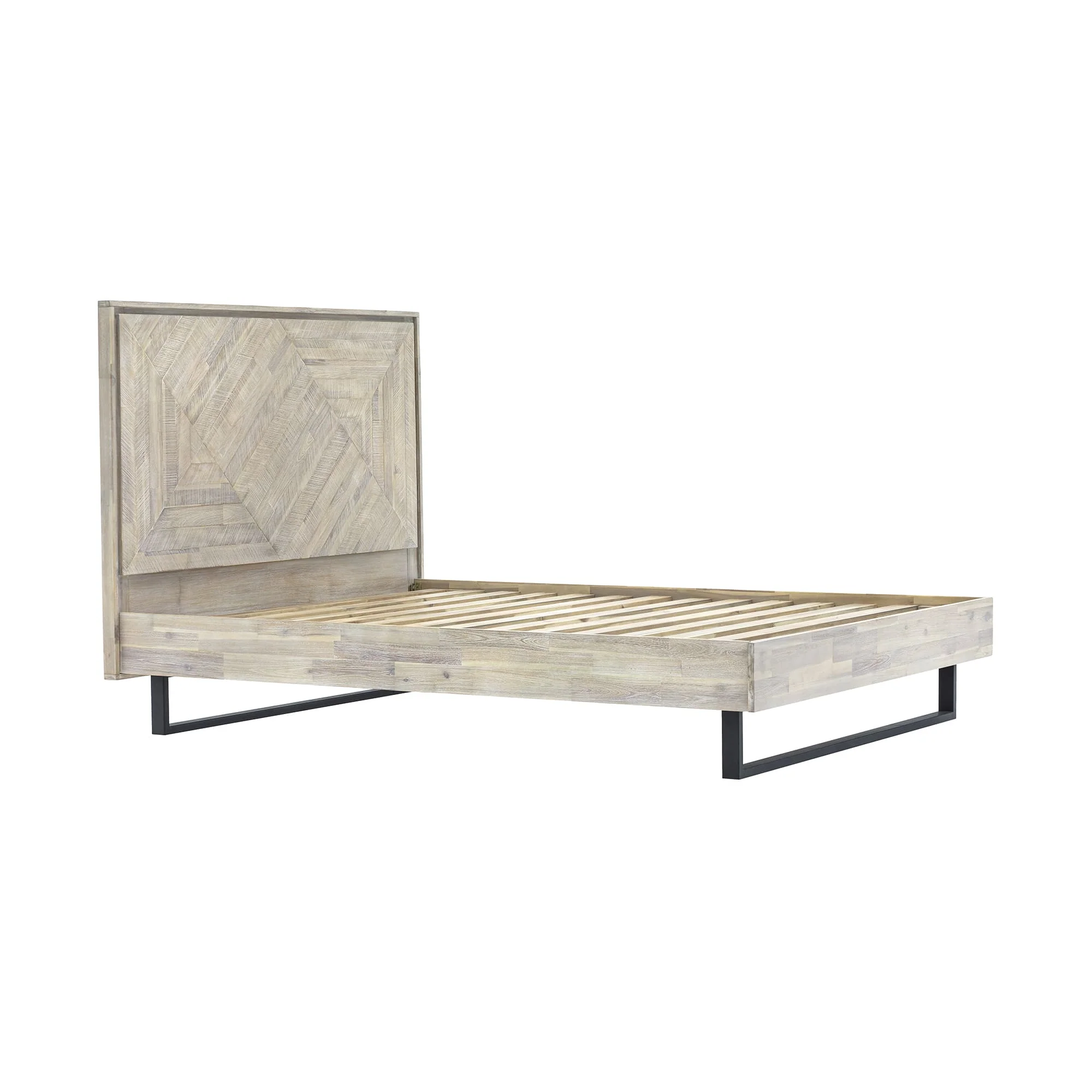 Peridot 3 Piece King Bedroom Set in Natural Acacia Wood By Armen Living - Image 4
