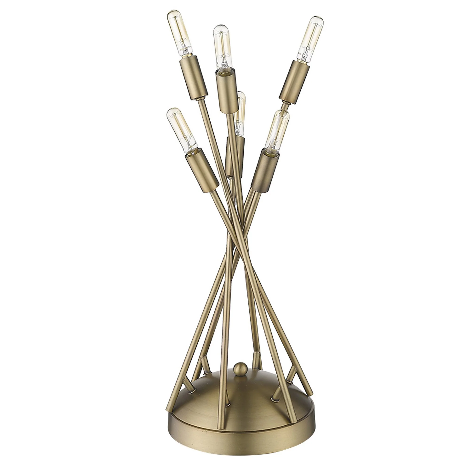 Perret 6-Light Aged Brass Table Lamp By Homeroots