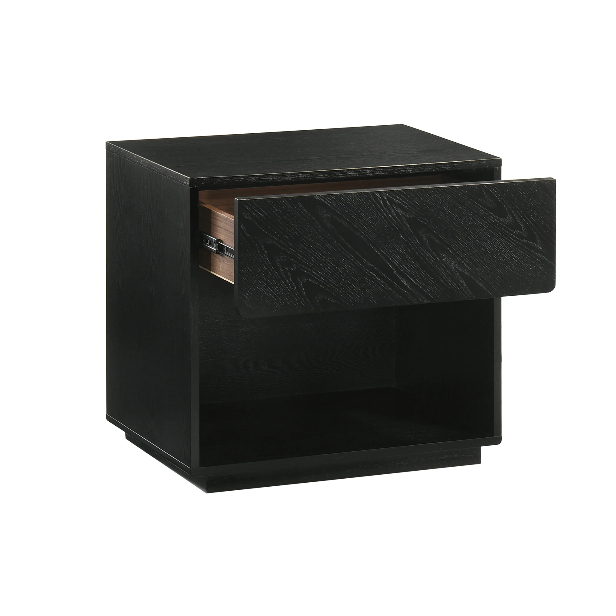 Petra Queen 4 Piece Wood Bedroom Set in Black Finish By Armen Living - Image 7