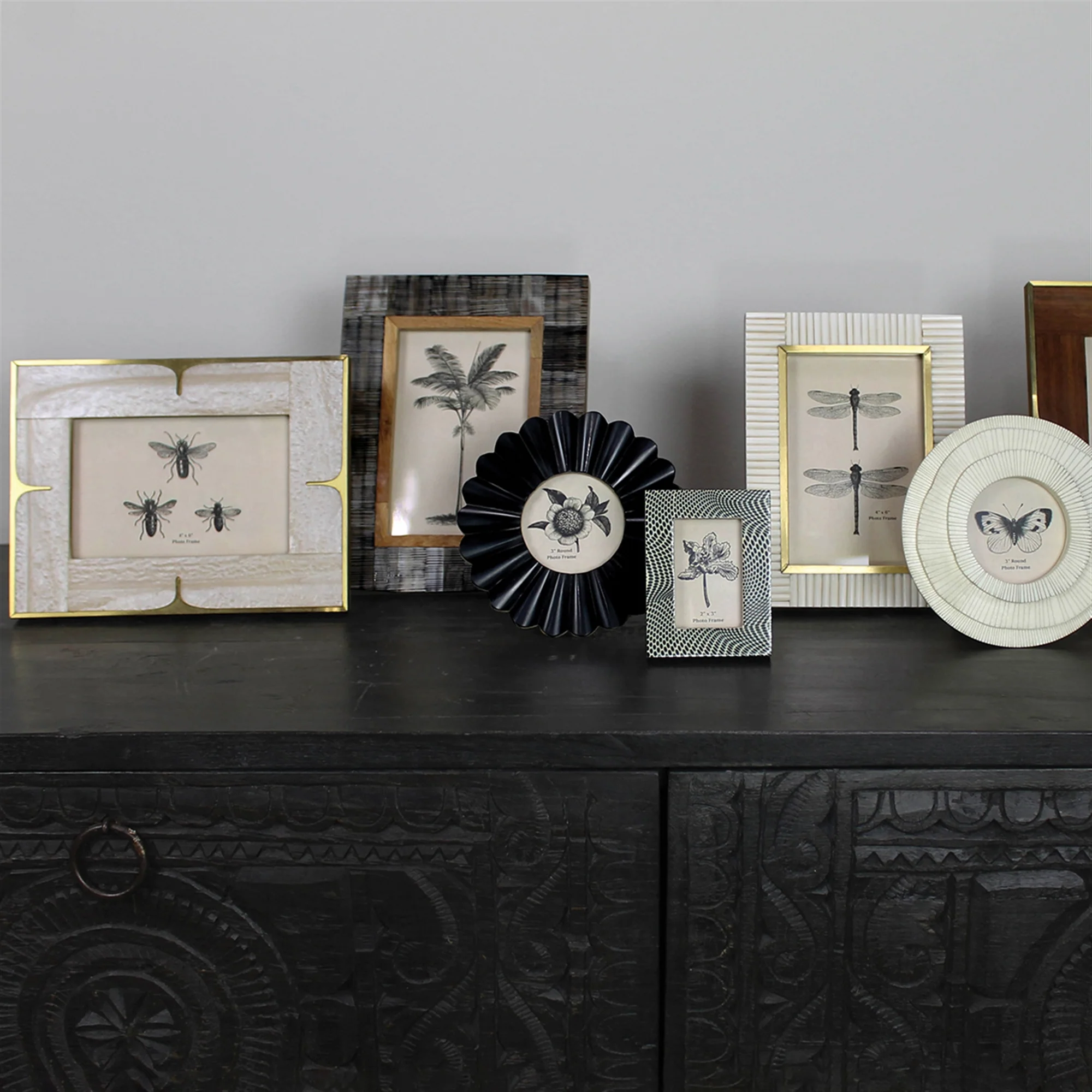 Picture Frame, Resin & Brass - 4x6 Set Of 2 By HomArt