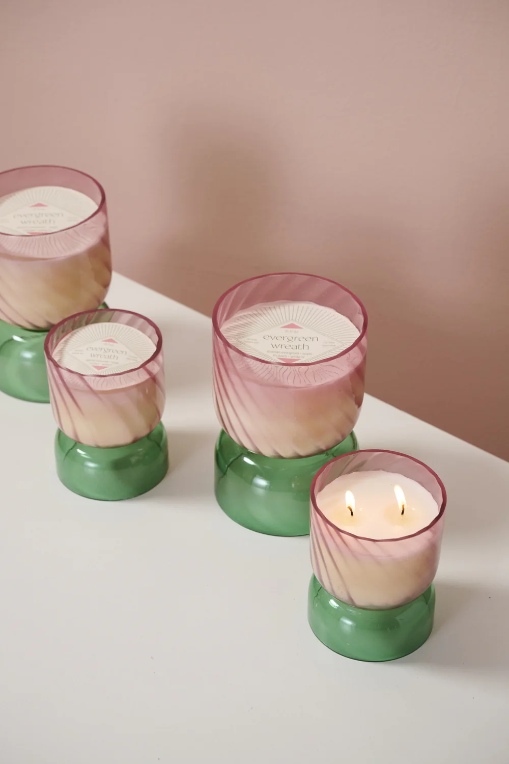 Pink Juniper Candle Set of 2 By Accent Decor - Image 3