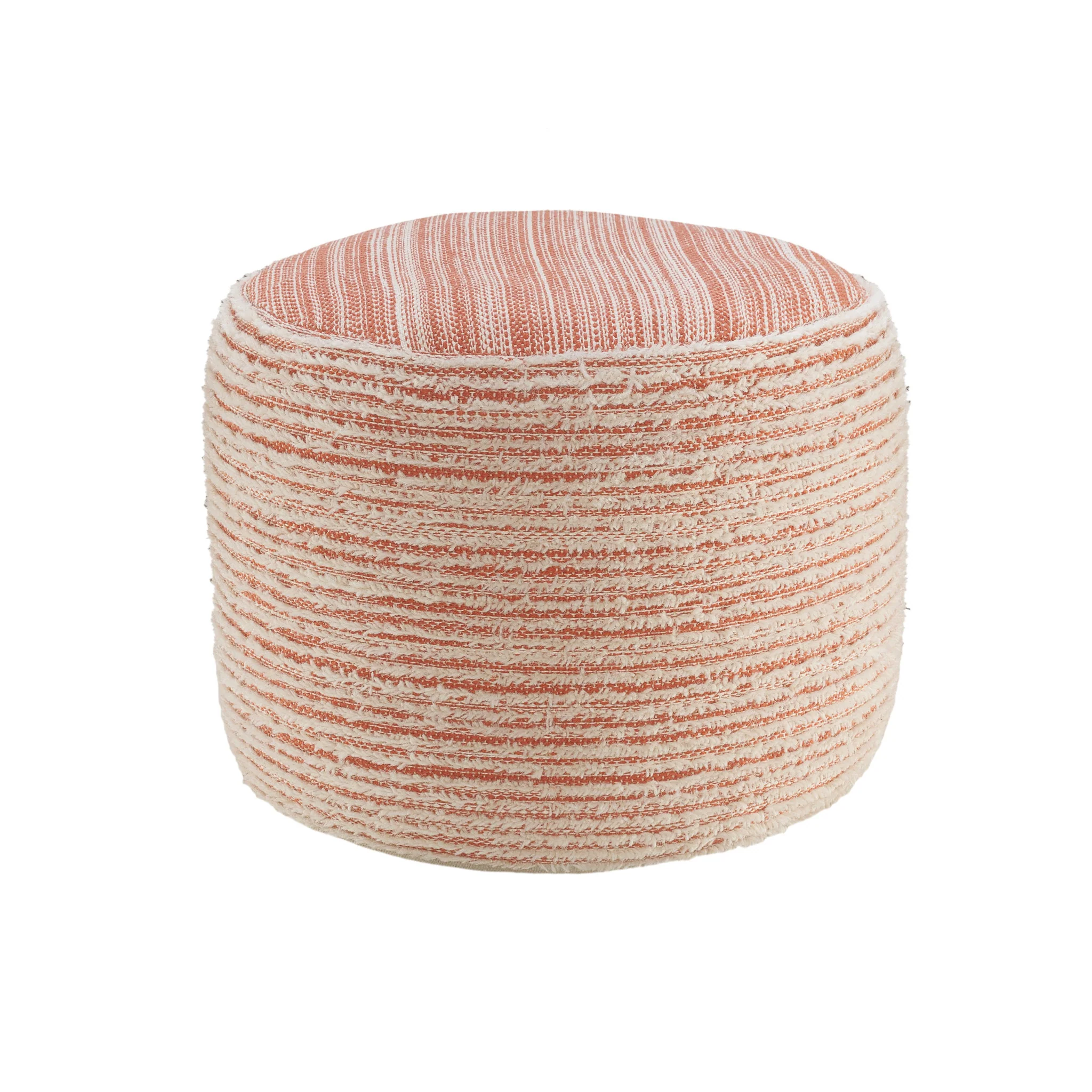 Pink Polyester Ottoman By Homeroots