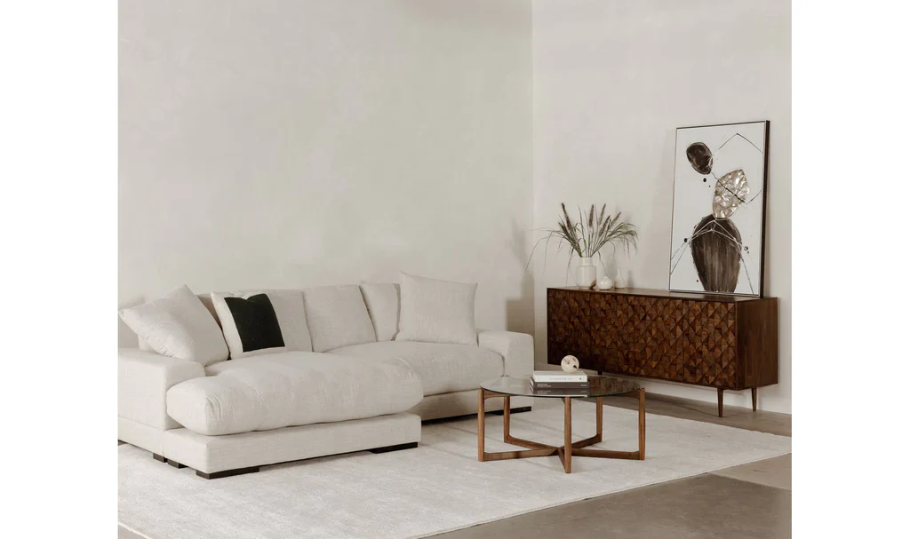 Plush Reversible Deep Seat Sectional Sofa By Modholic