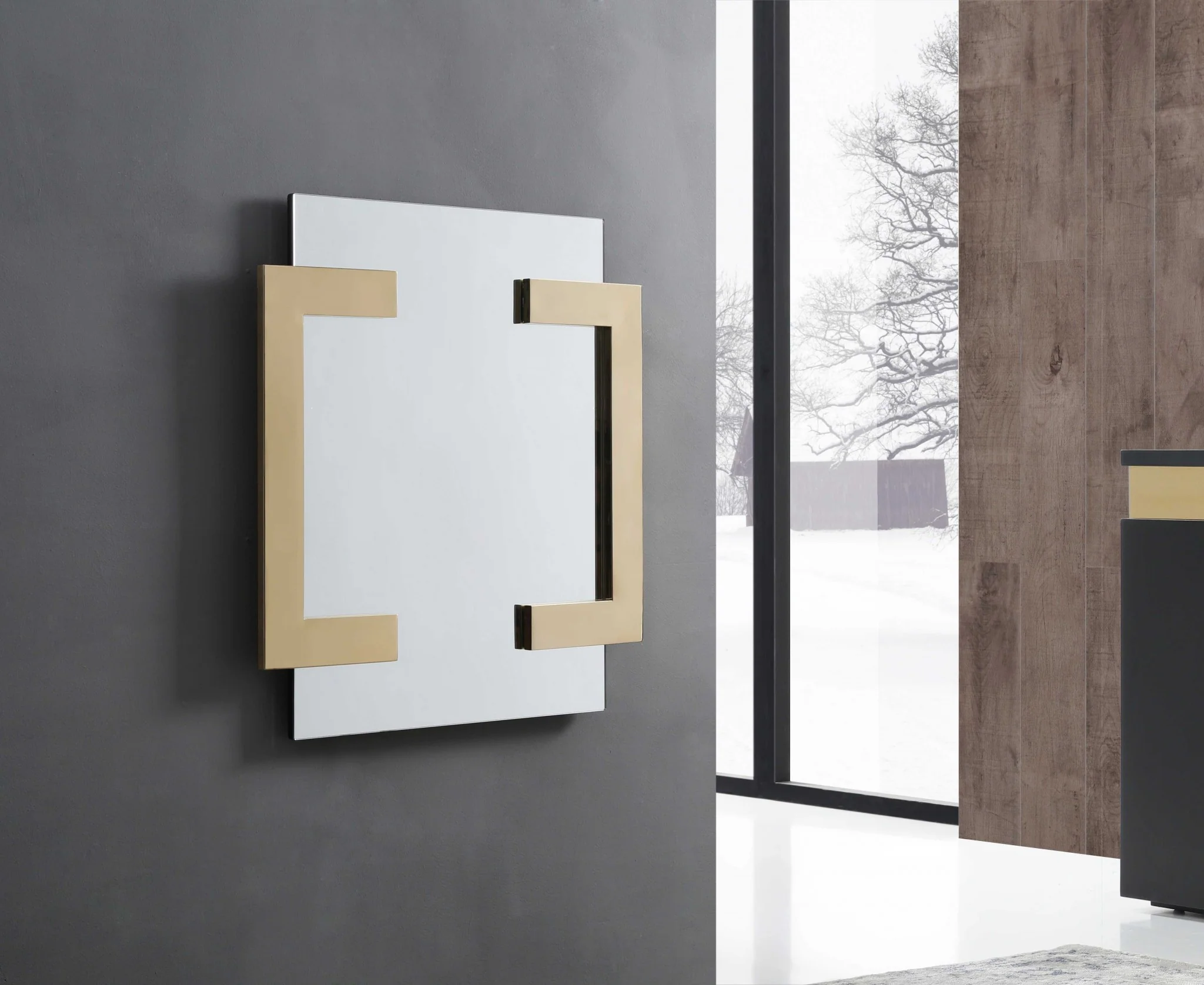 Polished Gold Stainless Steel Mirror By Homeroots
